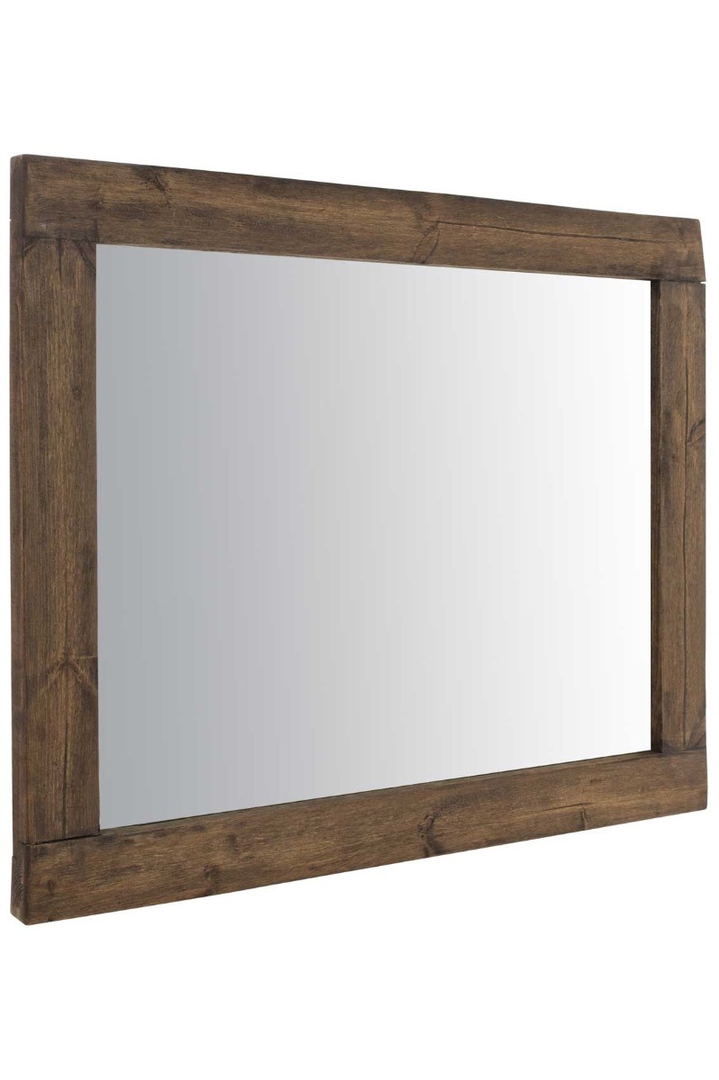 Erato Dark Natural Wood Dress Mirror