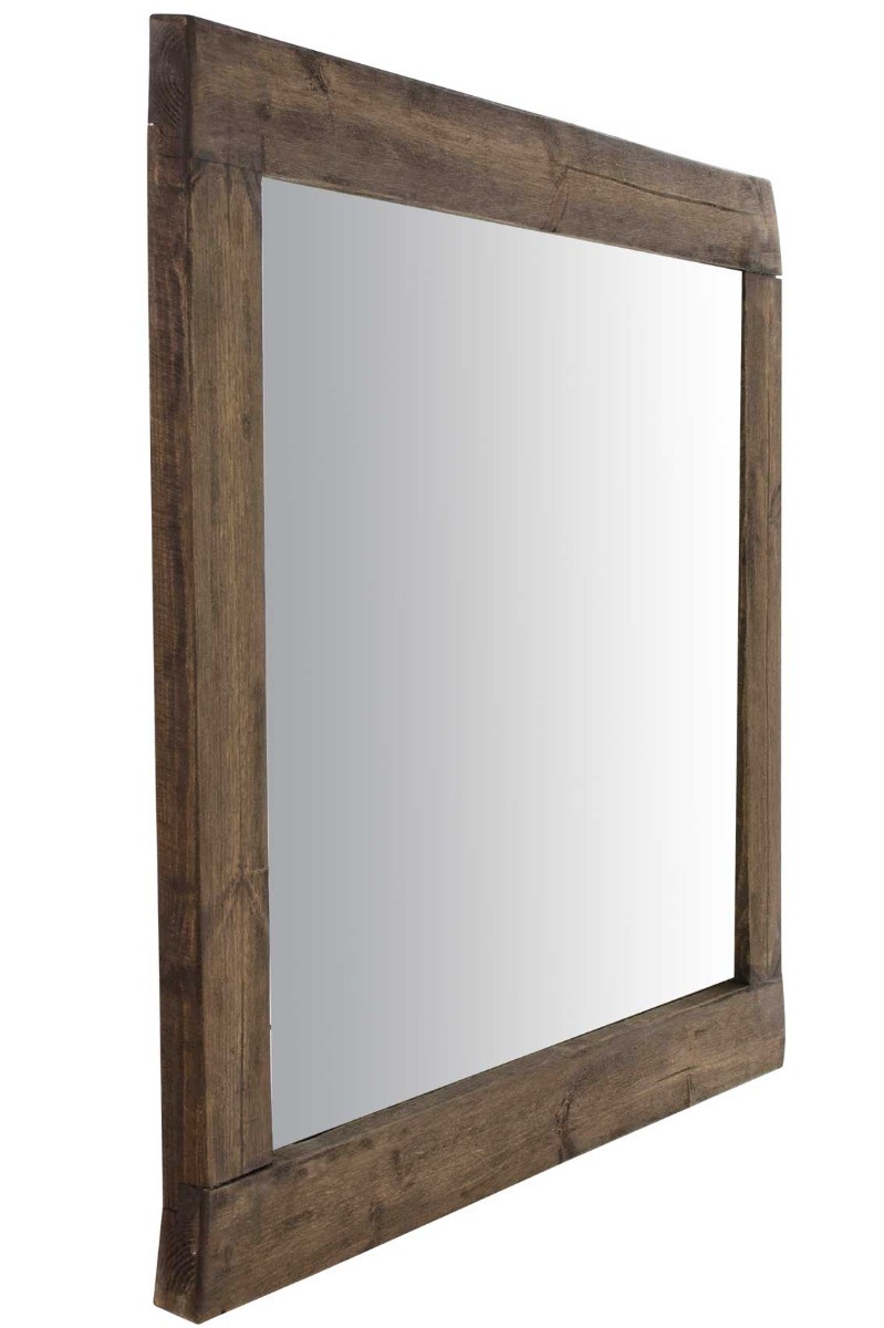 Erato Dark Natural Wood Dress Mirror