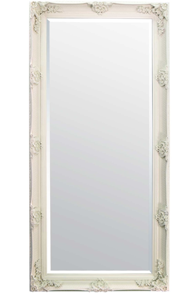 Eos Cream Ornate Flourish Full Length Mirror