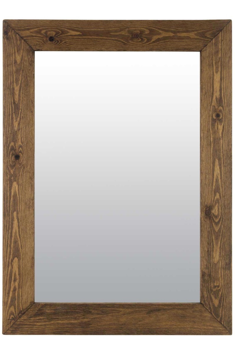 Erato Dark Natural Wood Wall Mirror