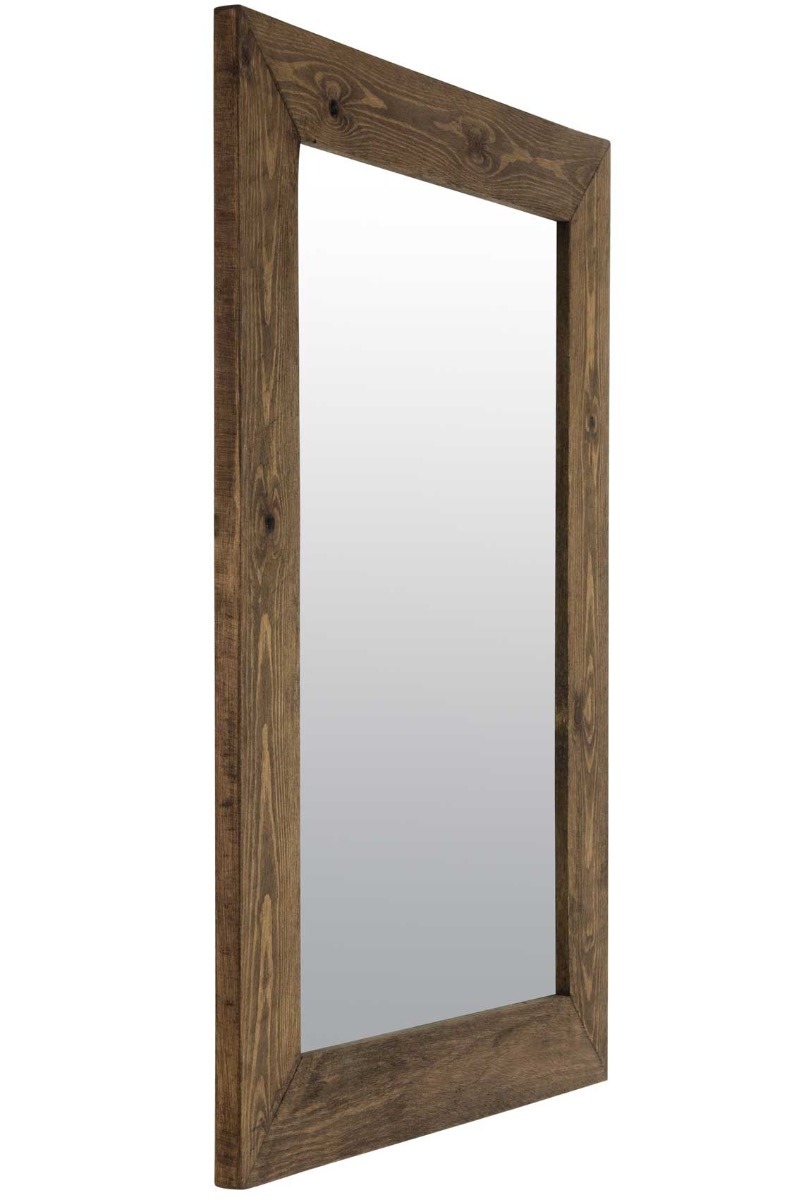 Erato Dark Natural Wood Wall Mirror