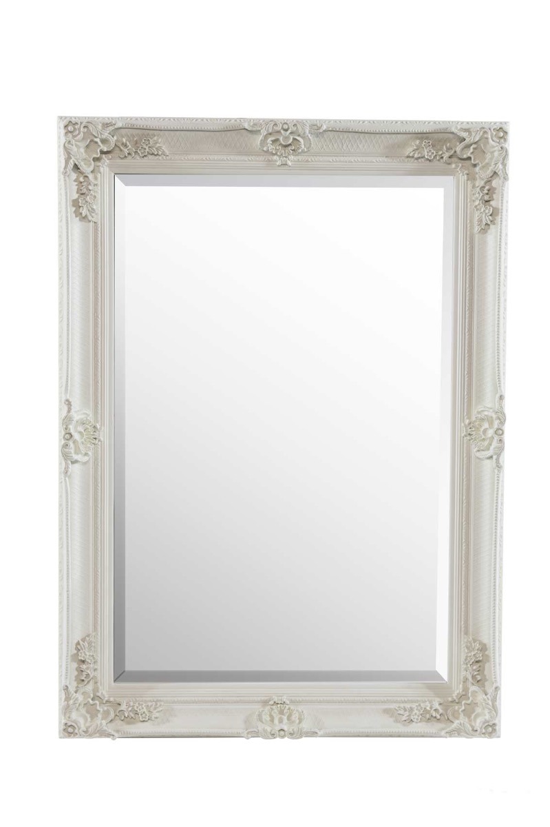 Eos Cream Ornate Flourish Large Wall Mirror