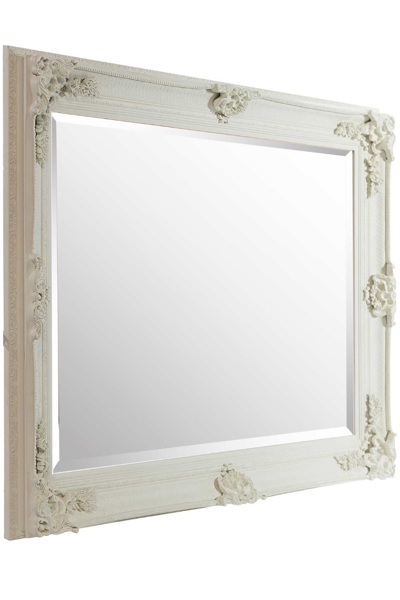 Eos Cream Ornate Flourish Large Wall Mirror