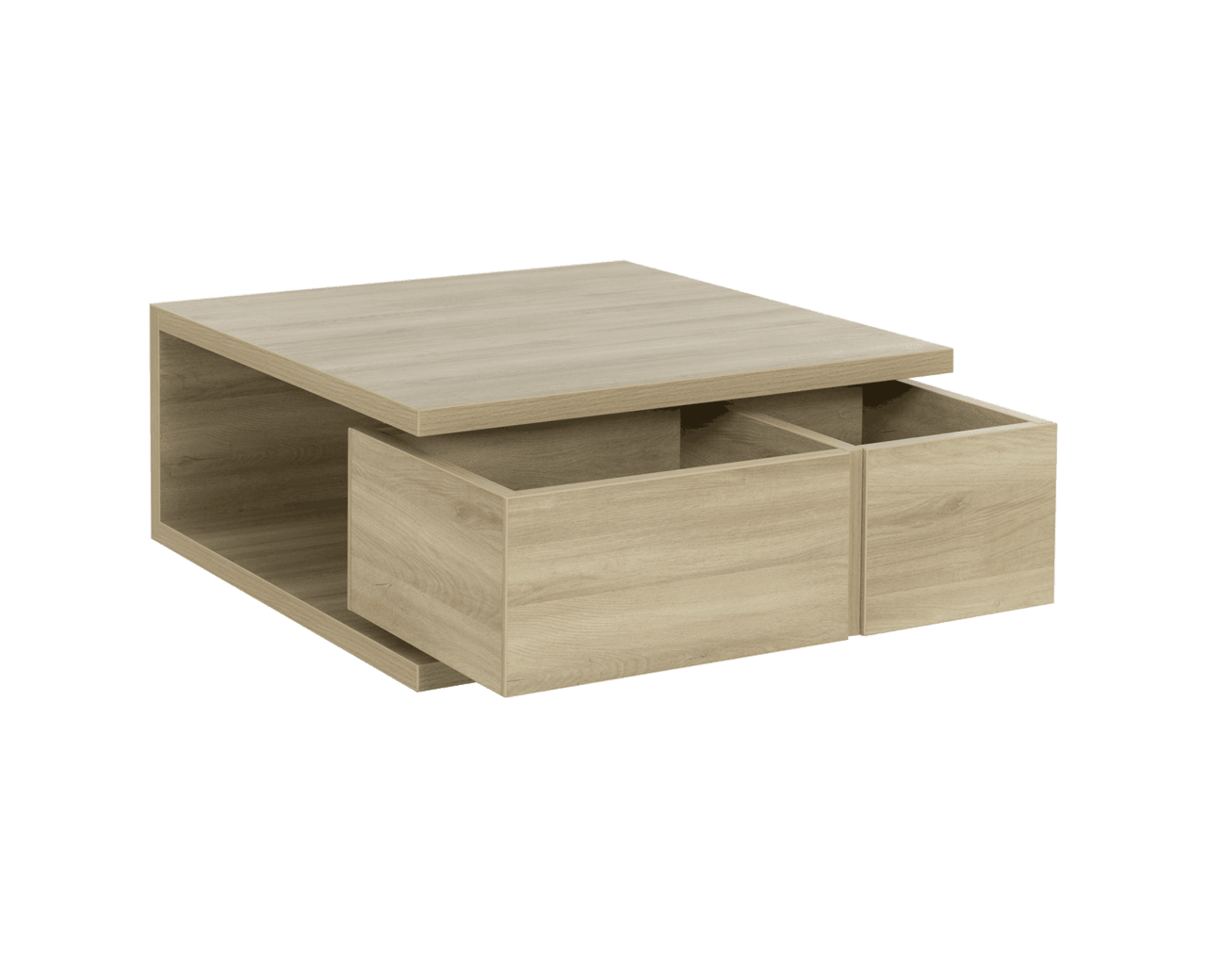 Natura square coffee table with drawers by Gautier | Style Our Home