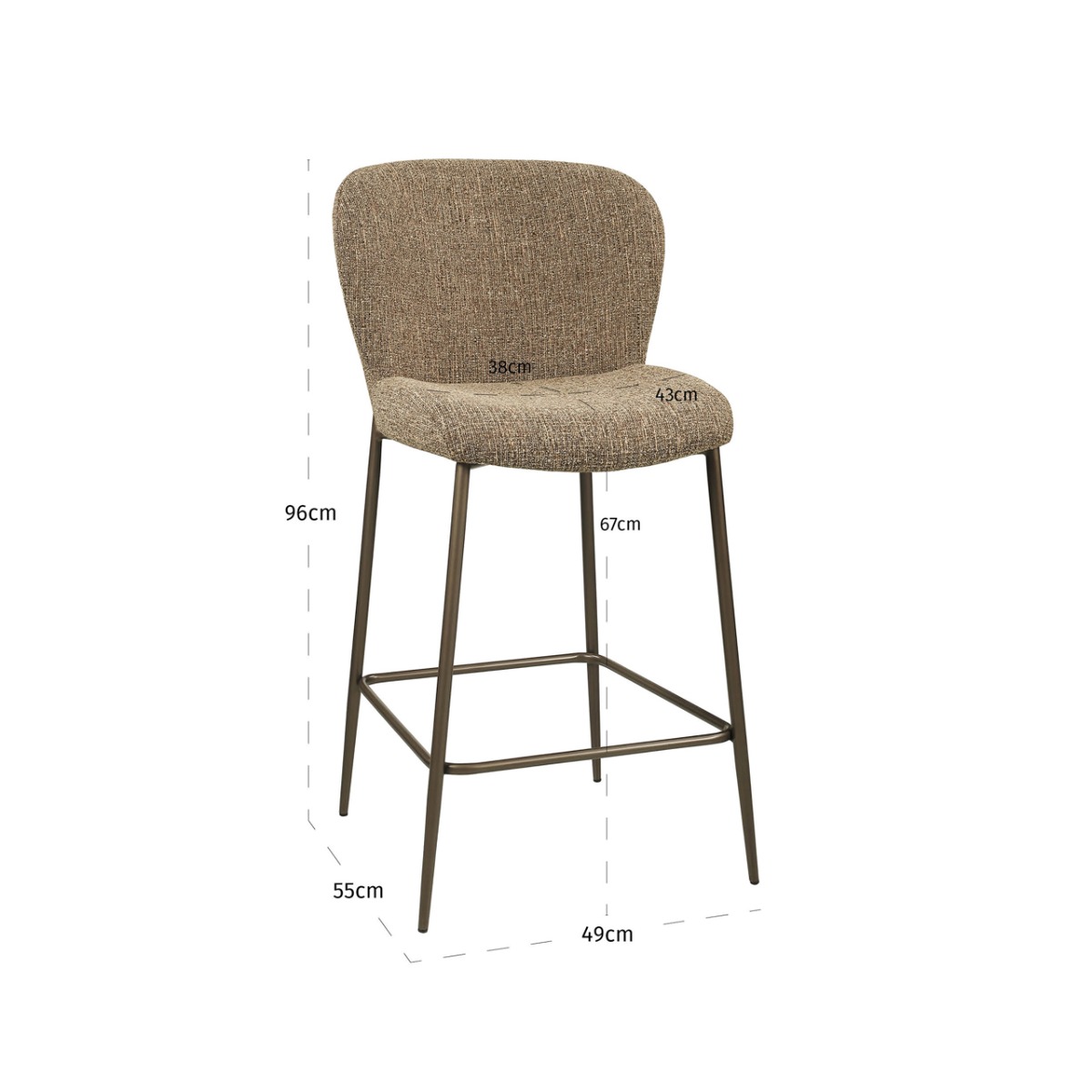Odarby Brown Tweed Counter Stool by Richmond Interiors | Style Our Home