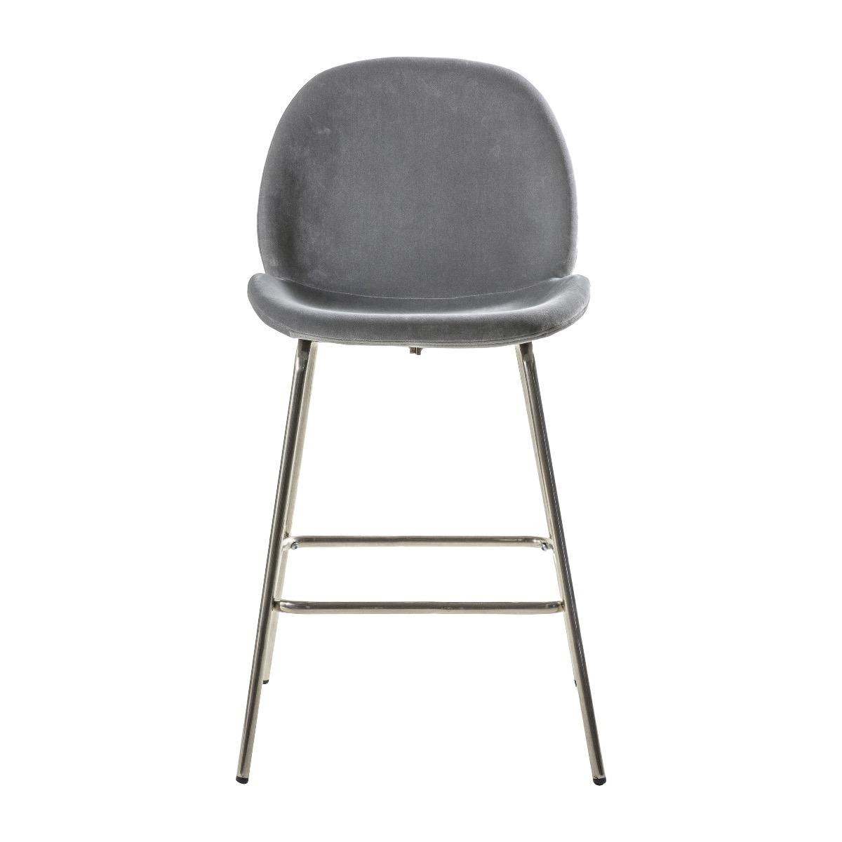 Flanagan Stool Light Grey Velvet (2pk)