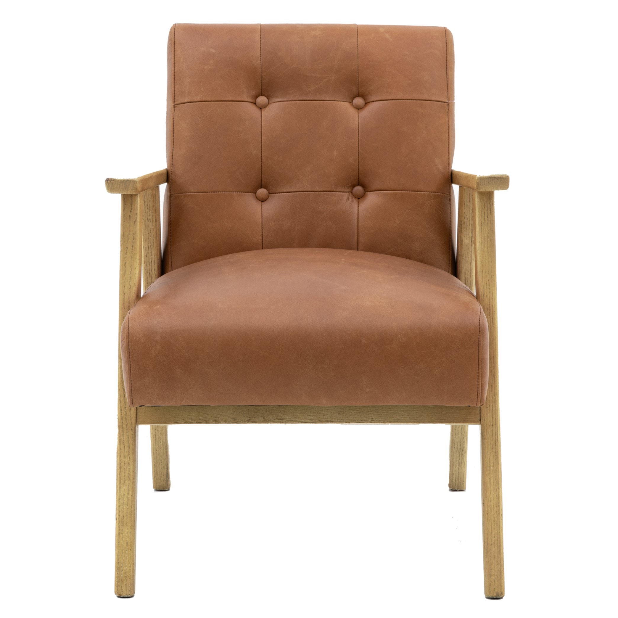 Blackhall Armchair Antique Brown Leather by Gallery Living | Style Our Home