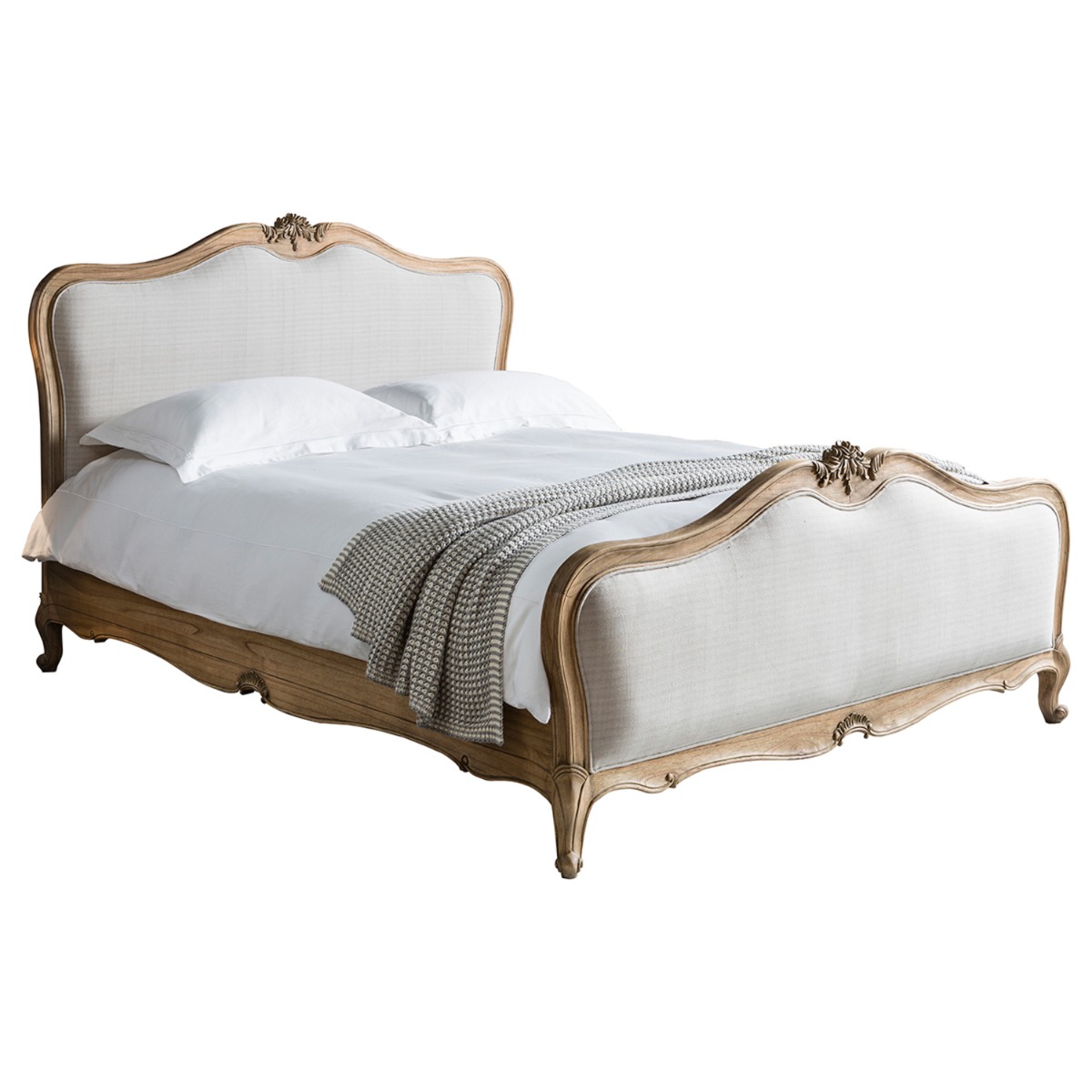 Chic Weathered 6ft Super Kingsize Bed (Upholstered) - Style Our Home
