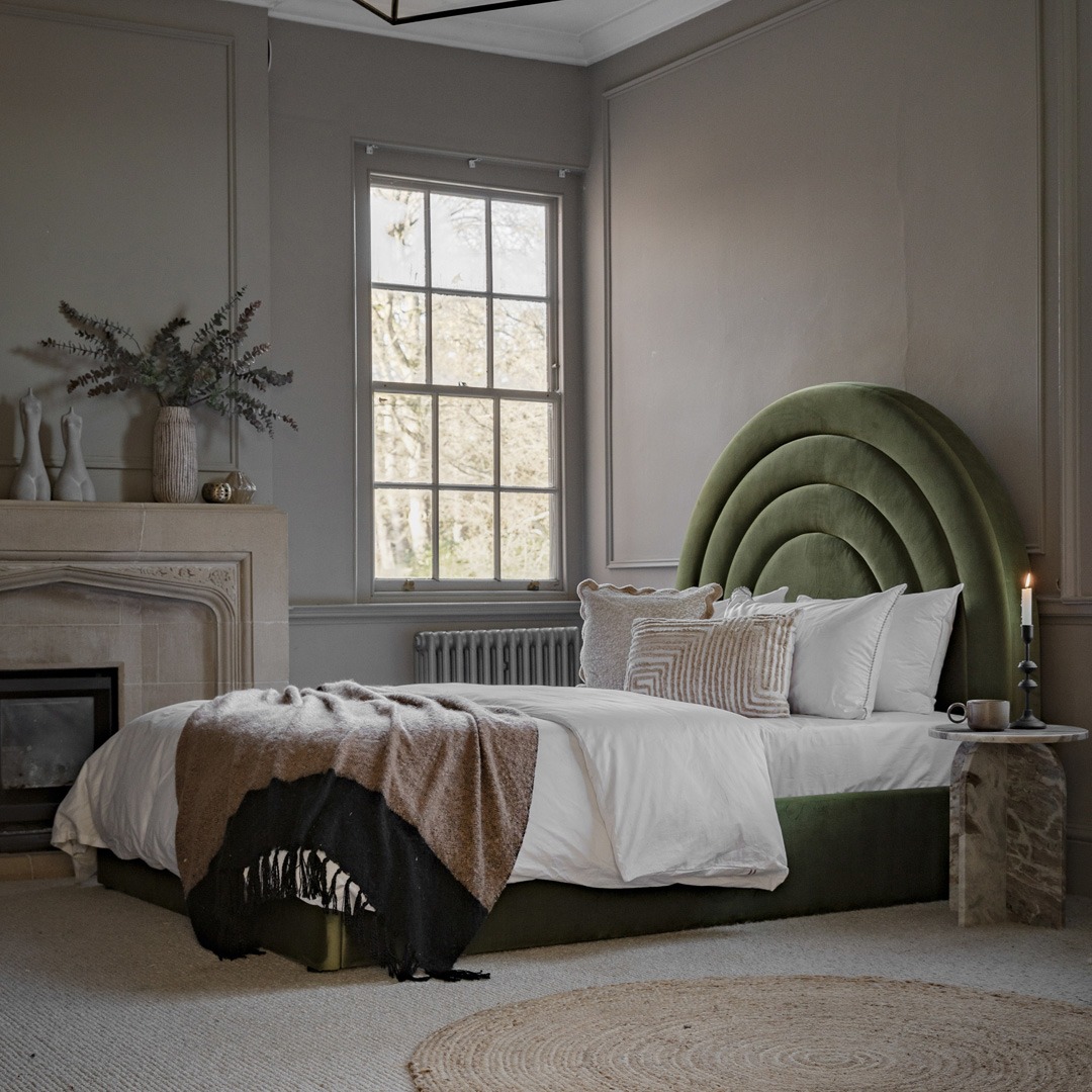 Orway Kingsize Bedstead Olive By Gallery Living | Style Our Home 