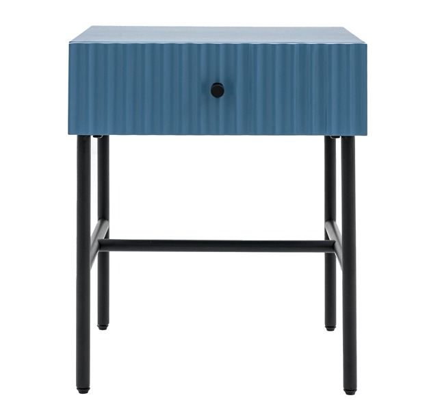 Halton 1 Drawer Bedside Blue By Gallery Living | Style Our Home