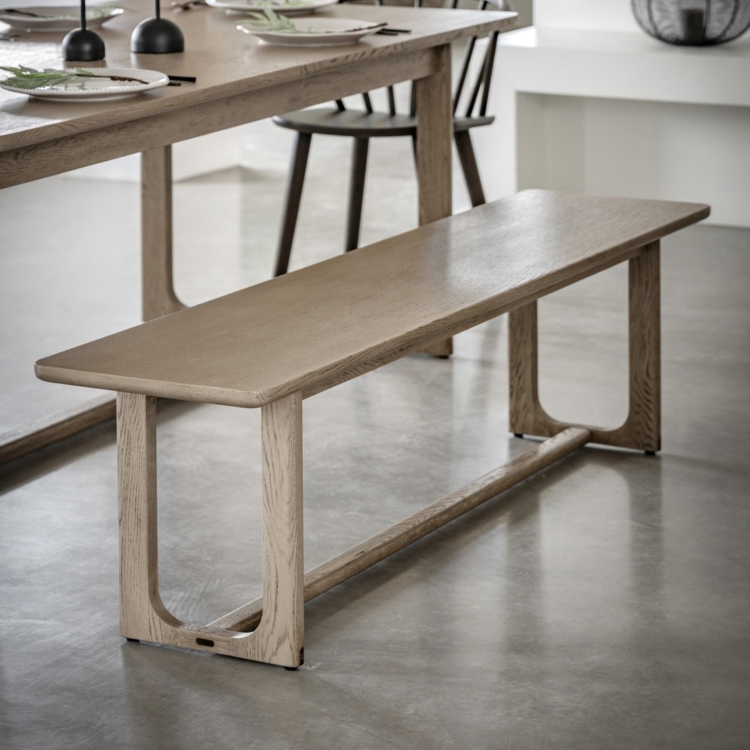 Mella Dining Bench Smoked By Gallery Living | Style Our Home