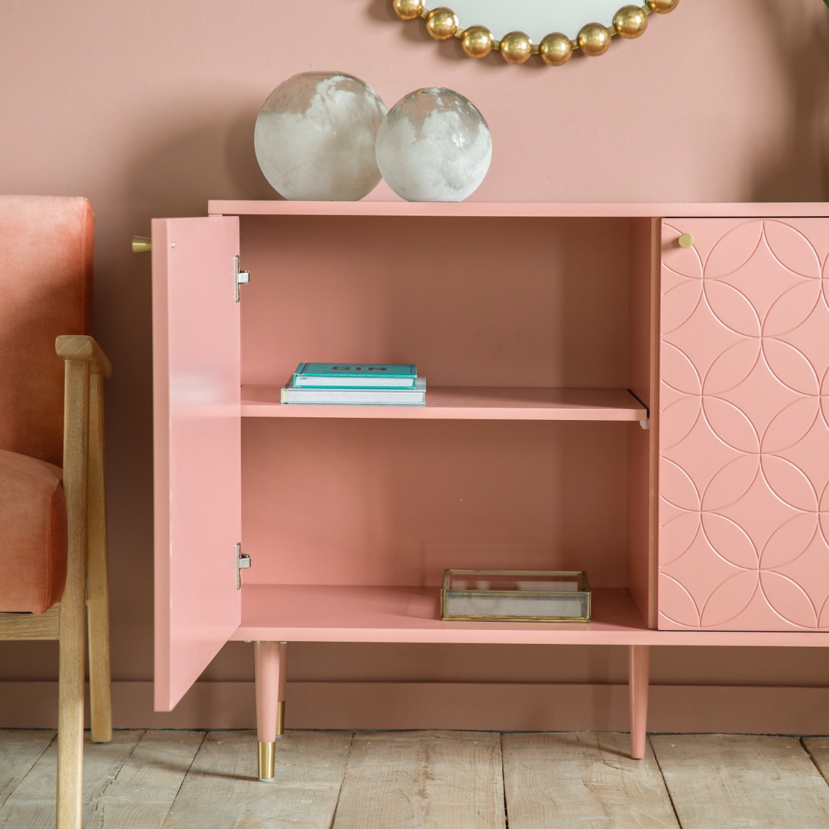 Allestree Pink Cabinet by Hudson Living | Style Our Home