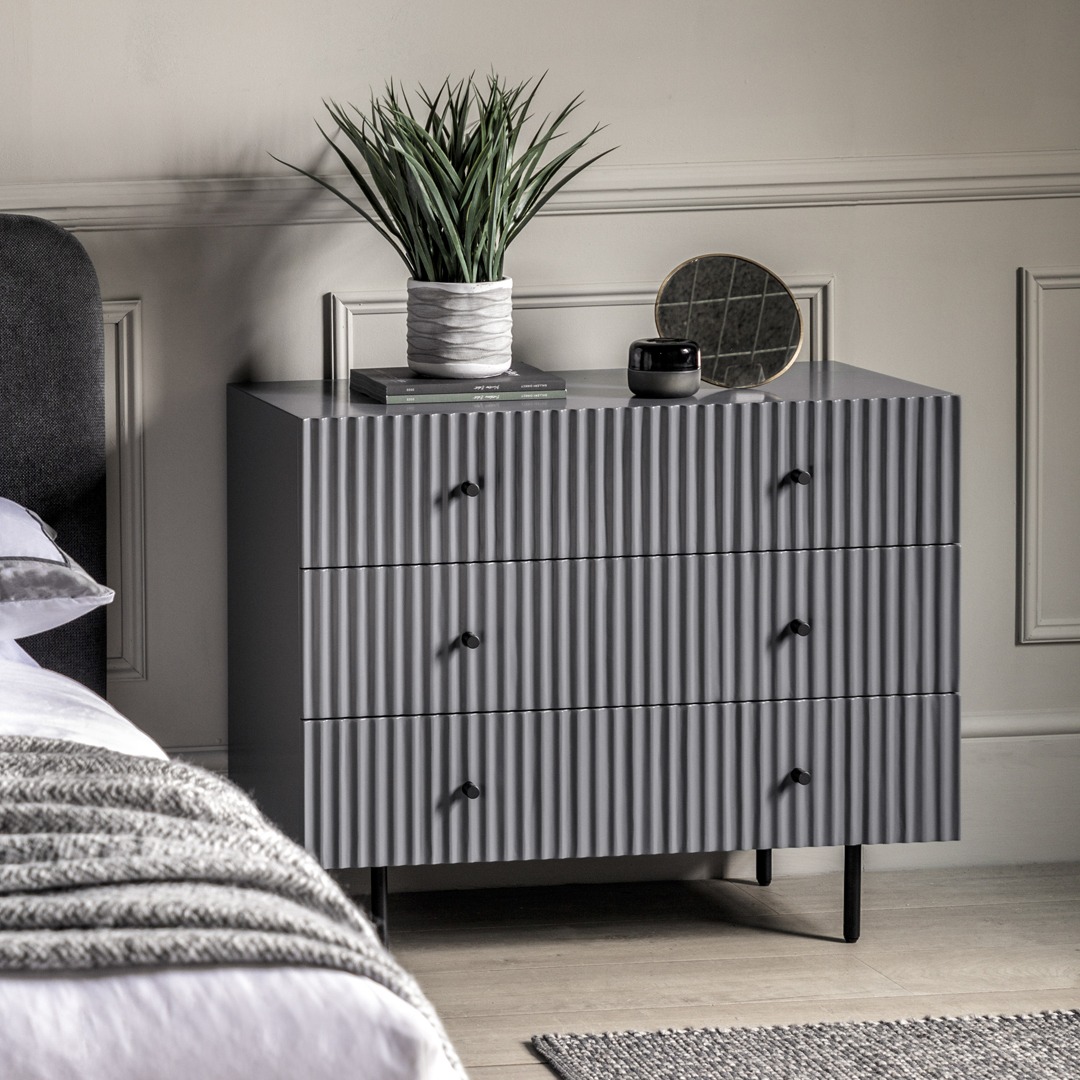 Halton 3 Drawer Chest Grey By Gallery Living | Style Our Home