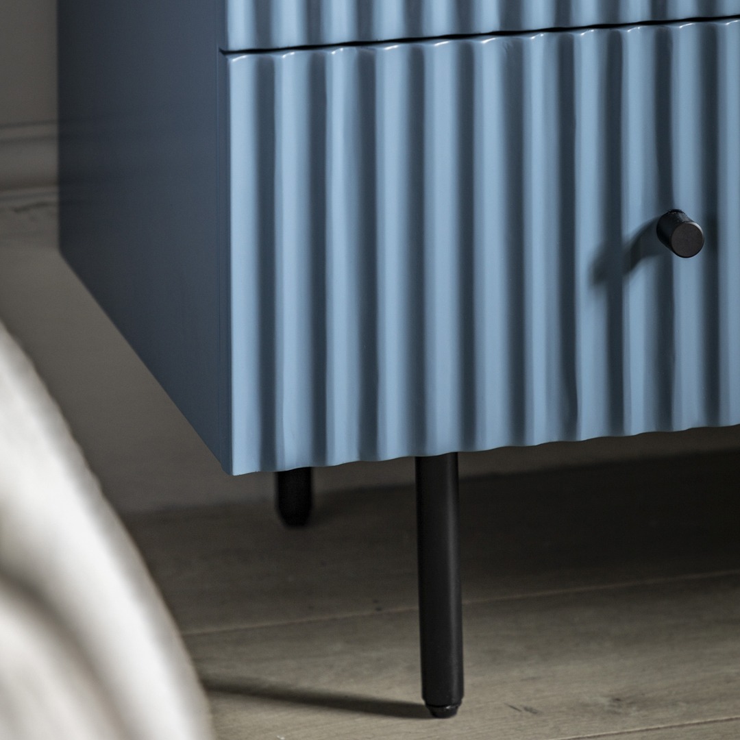 Halton 3 Drawer Chest Blue By Gallery Living | Style Our Home