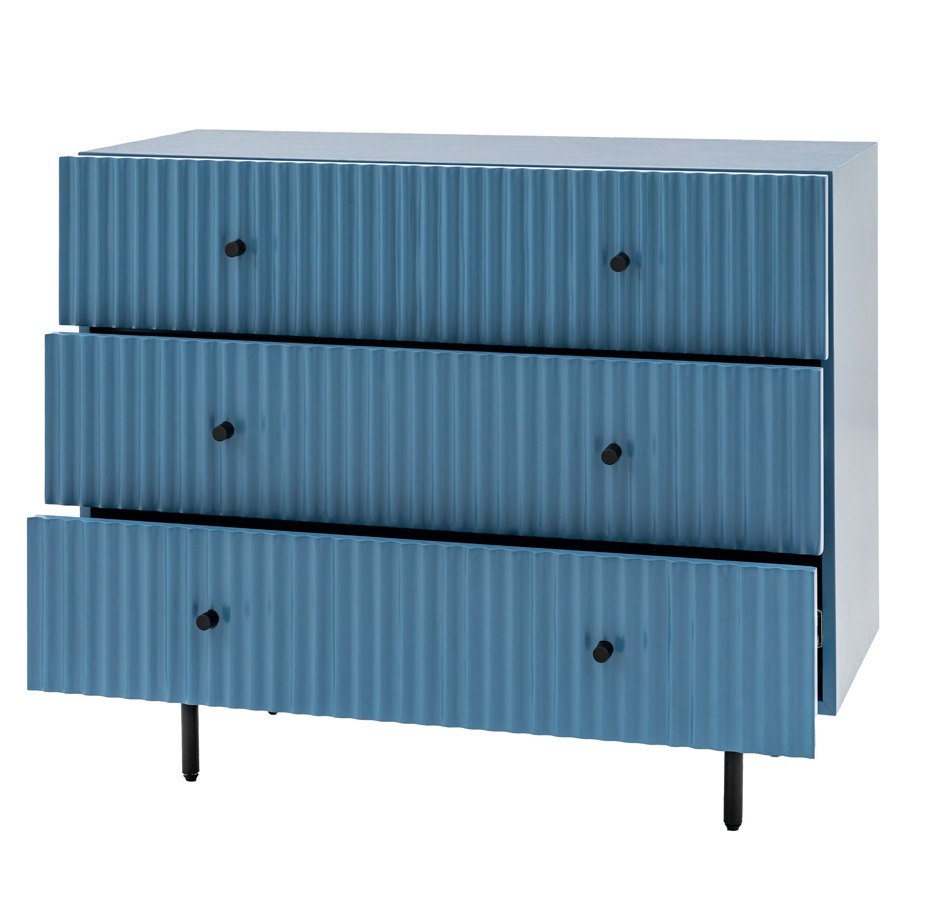 Halton 3 Drawer Chest Blue By Gallery Living | Style Our Home