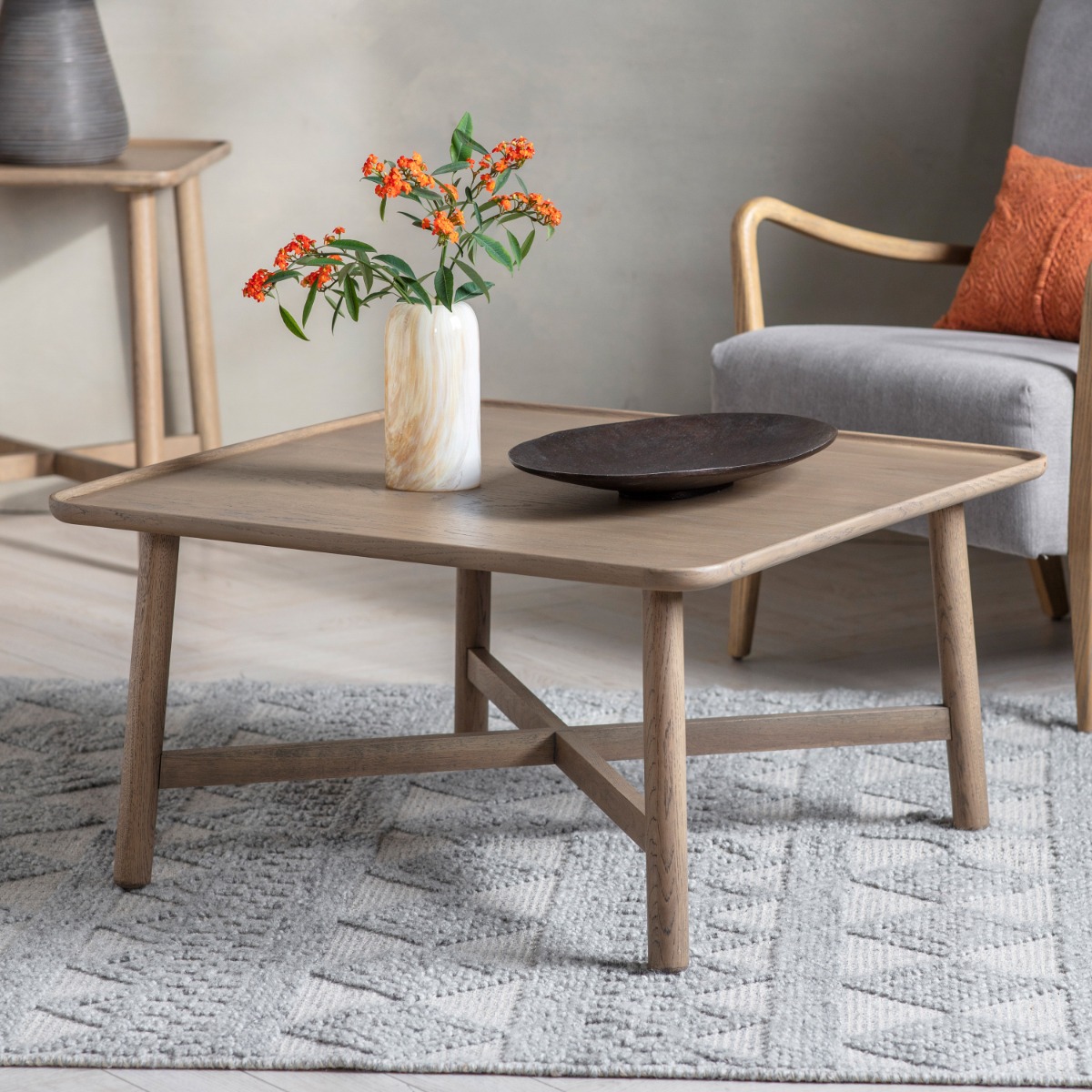 Kingham Square Coffee Table Grey - Style Our Home 