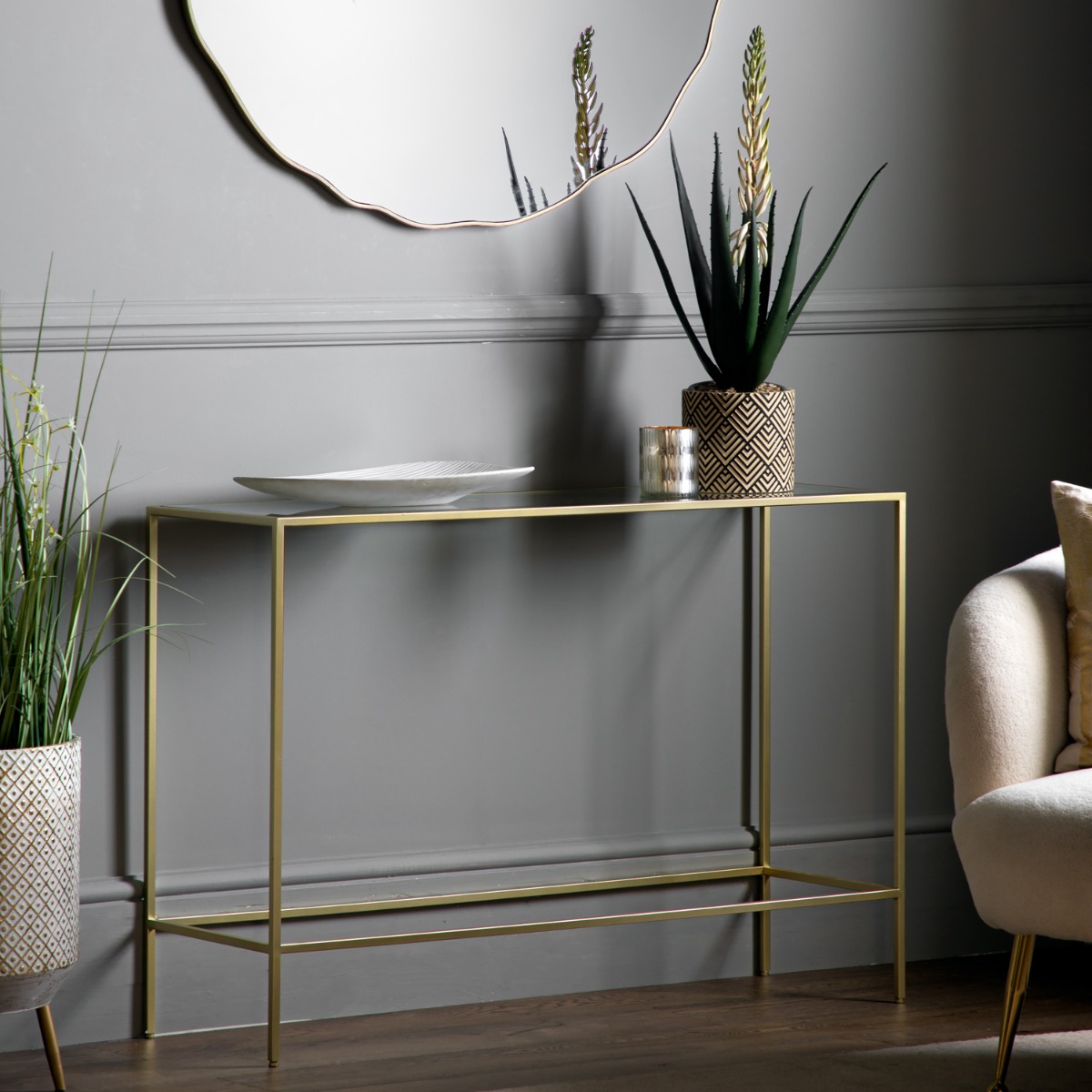 Rothbury Champagne Console Table by Gallery Direct | Style Our Home