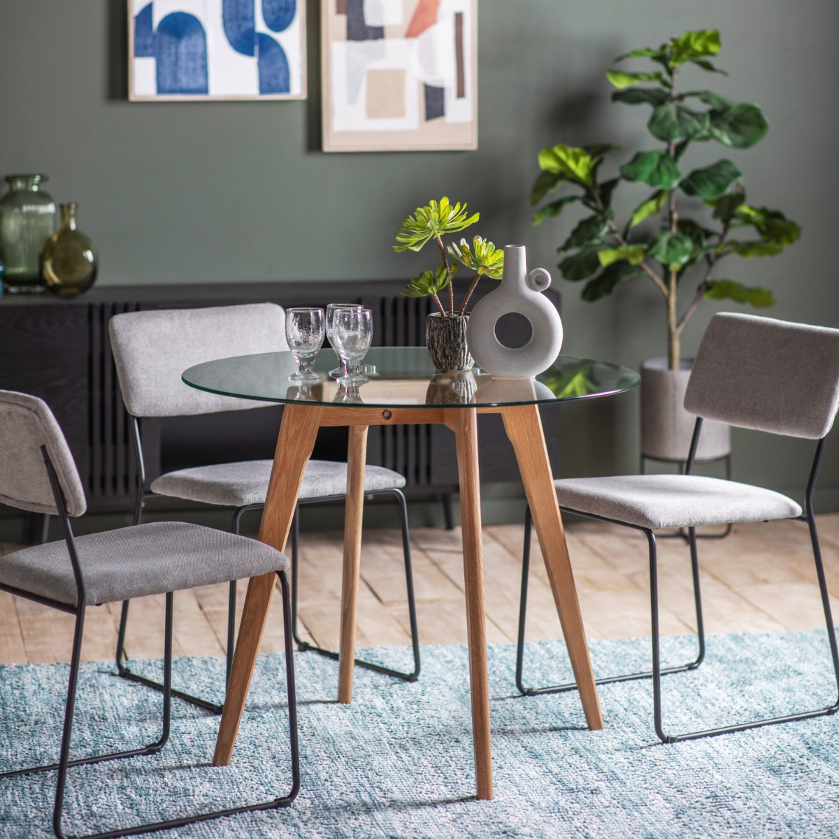 Blake Clear Round Dining Table by Hudson Living | Style Our Home