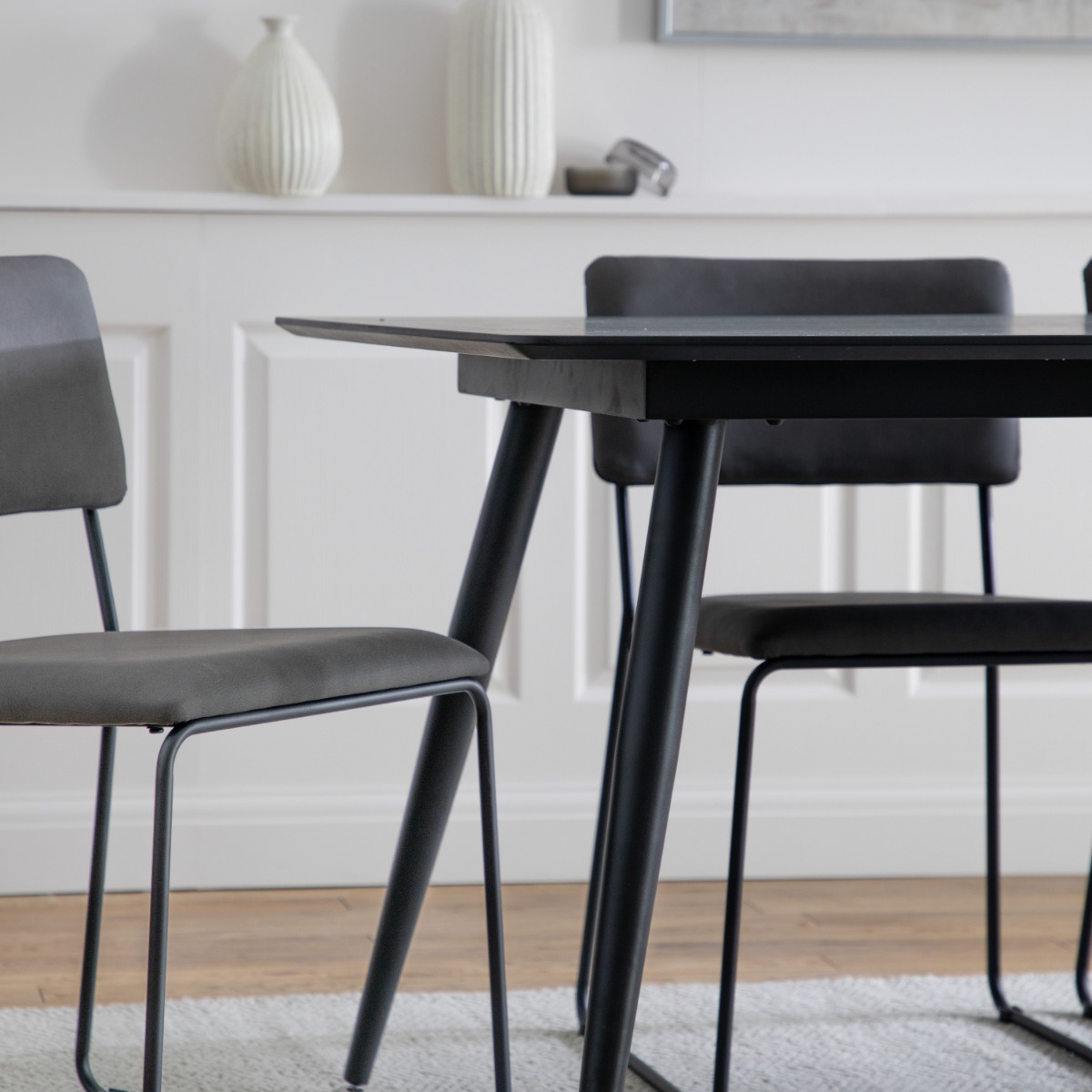 Danbury Black Rectangle Dining Table by Hudson Living | Style Our Home