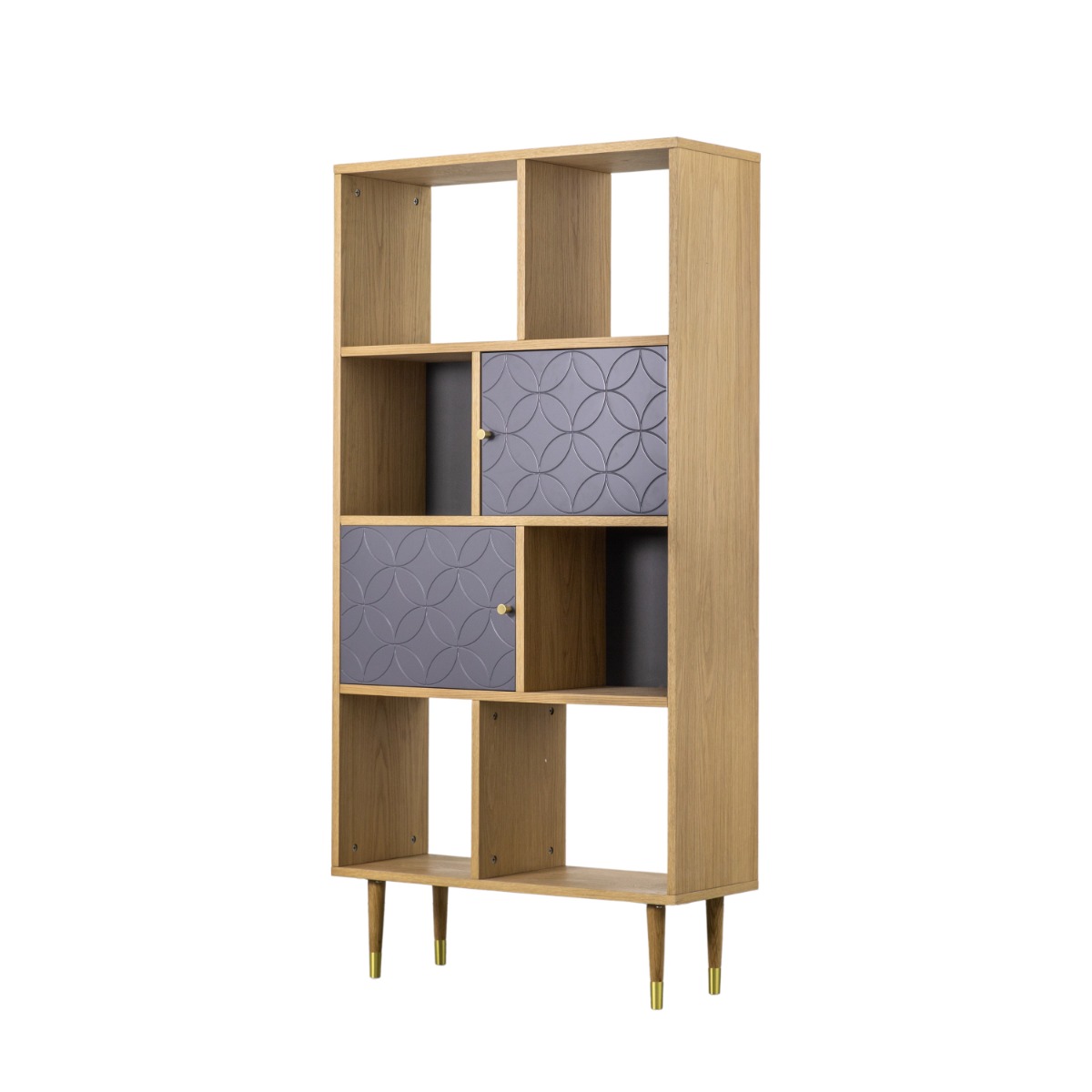 Allestree Grey & Oak Display Unit by Hudson Living | Style Our Home