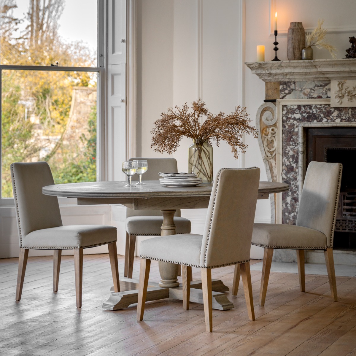 Mustique Round Extending Dining Table - 120cm - Style Our Home