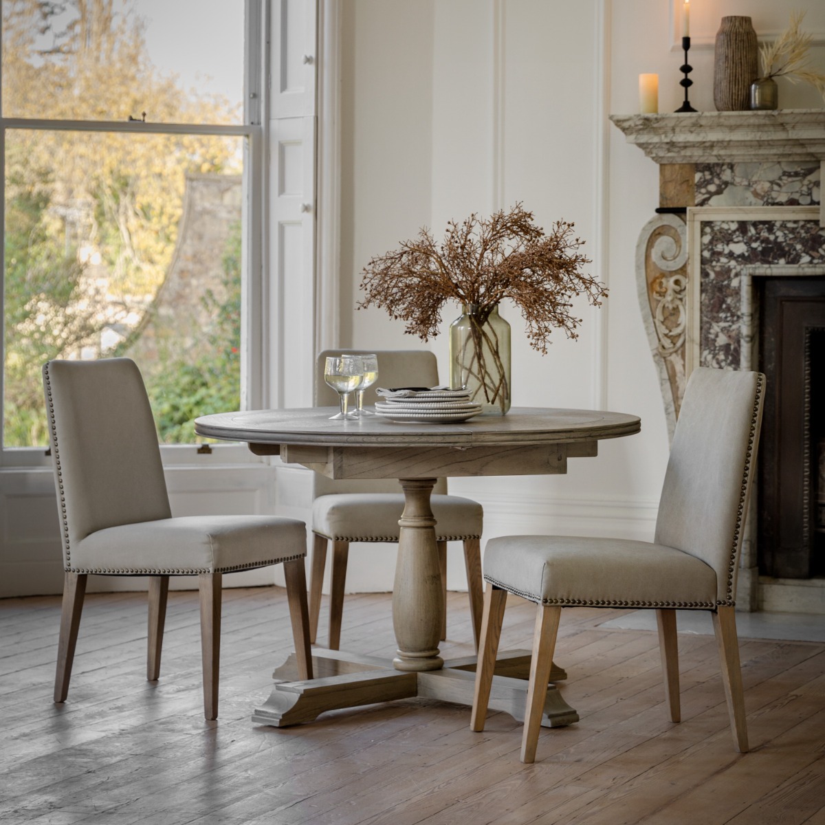 Mustique Round Extending Dining Table - 120cm - Style Our Home