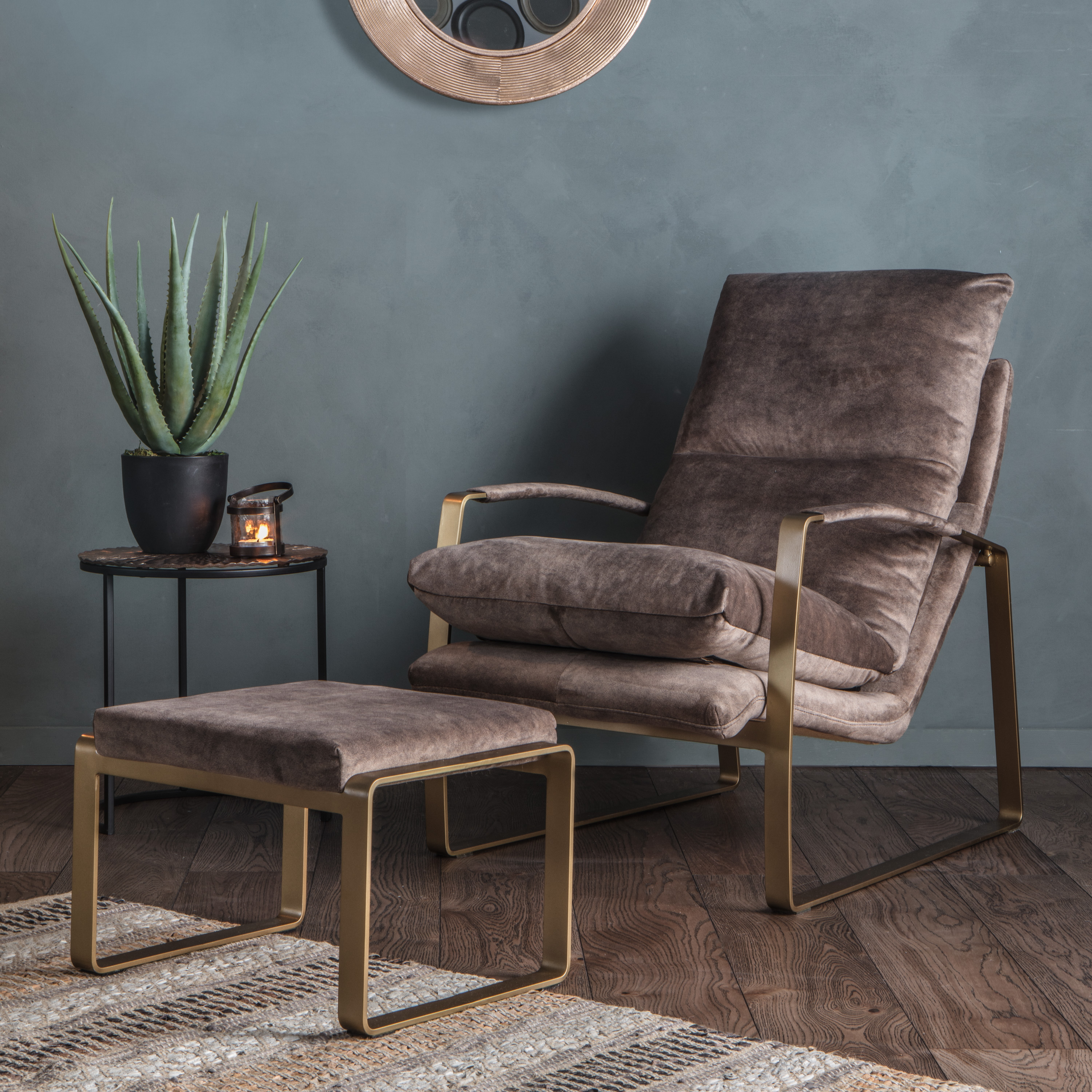 Fabien Footstool Mineral - Style Our Home