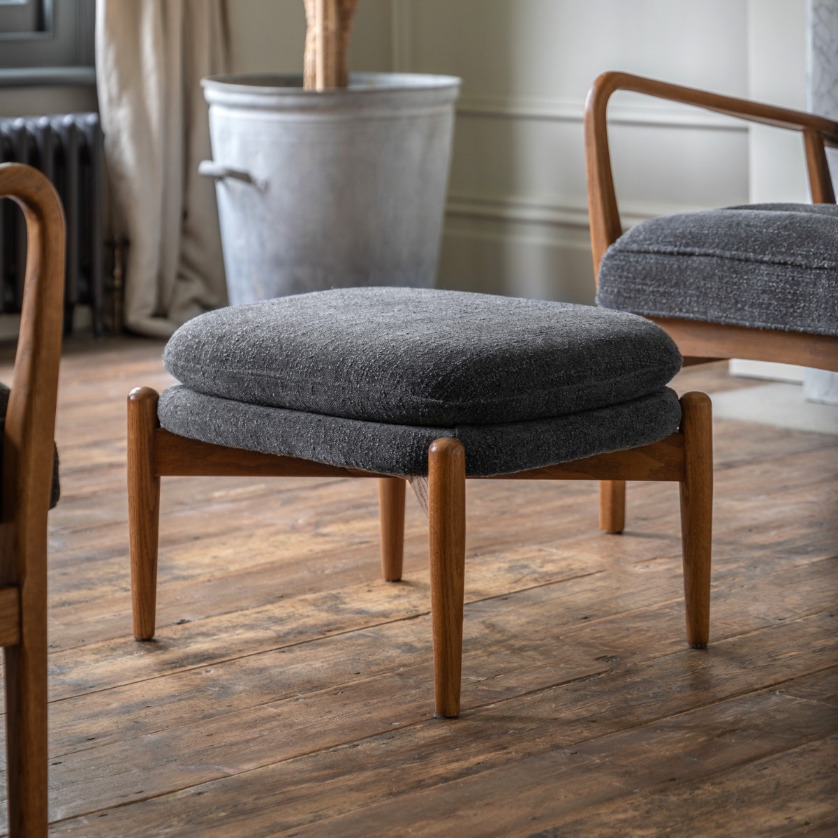 Datsun Charcoal Footstool by Gallery Living | Style Our Home
