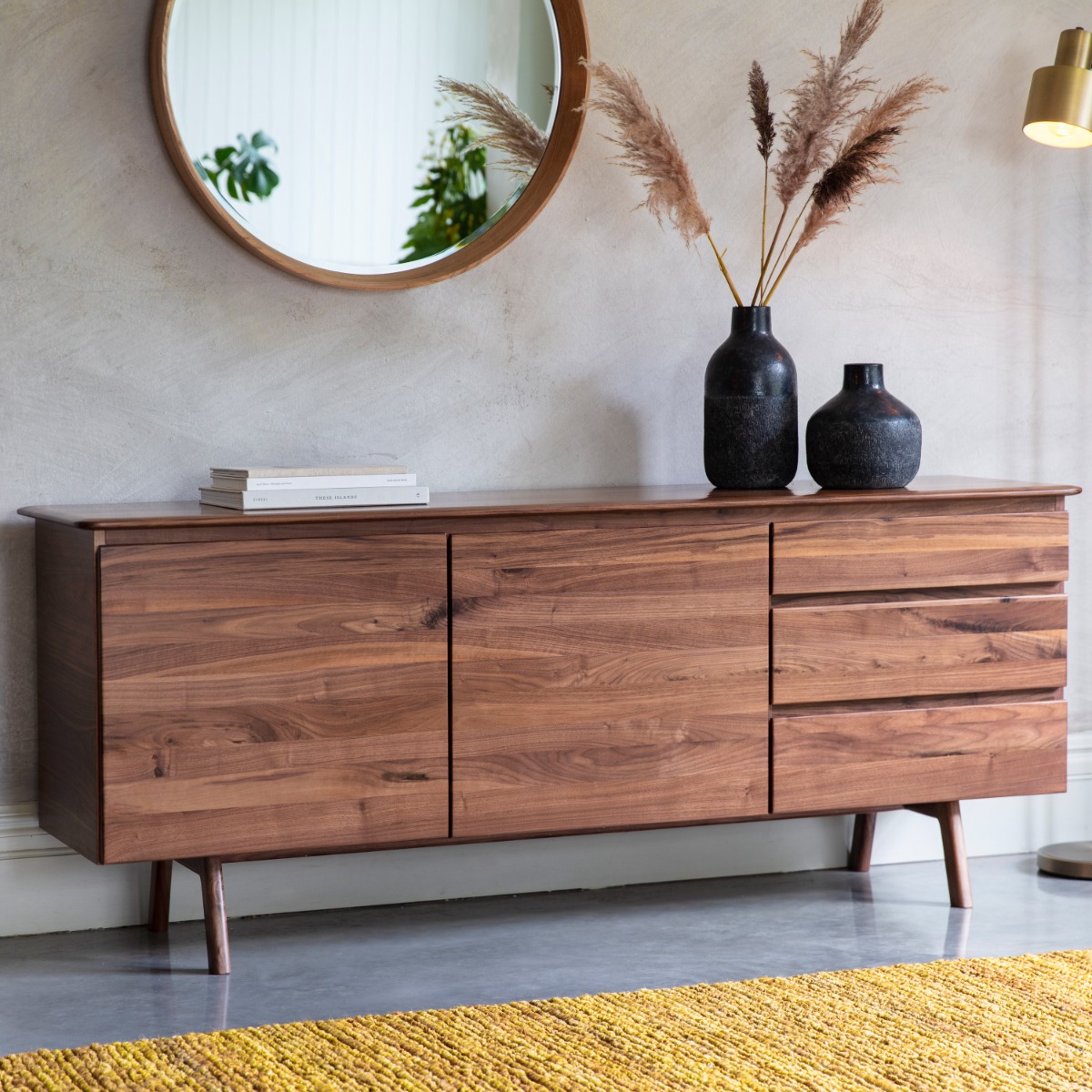 Madrid 2 Door / 3 Drawer Sideboard Walnut - Style Our Home 