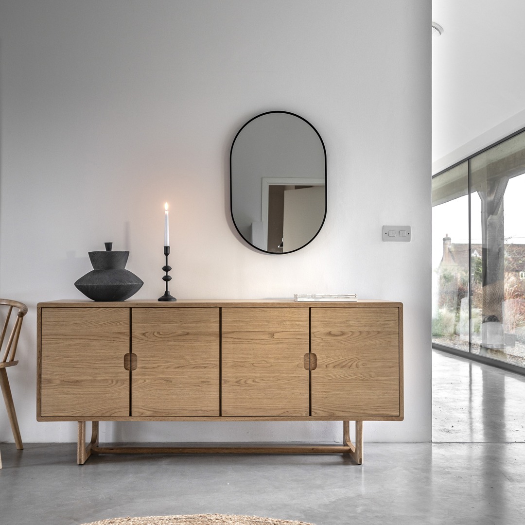Mella 4 Door sideboard Natural By Gallery Living | Style Our Home