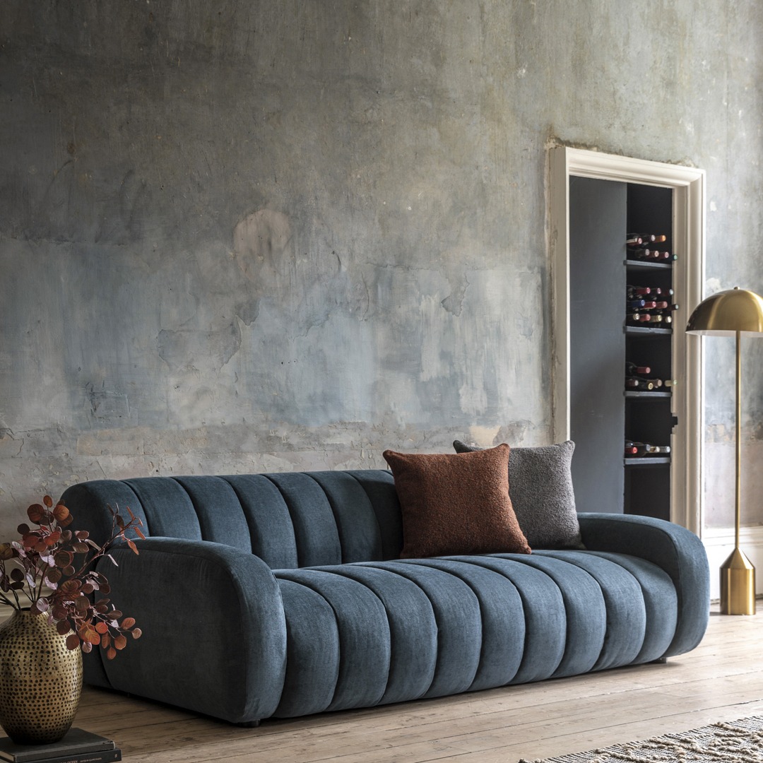 Torres 3 Seater Sofa Dusty Blue By Gallery Living | Style Our Home
