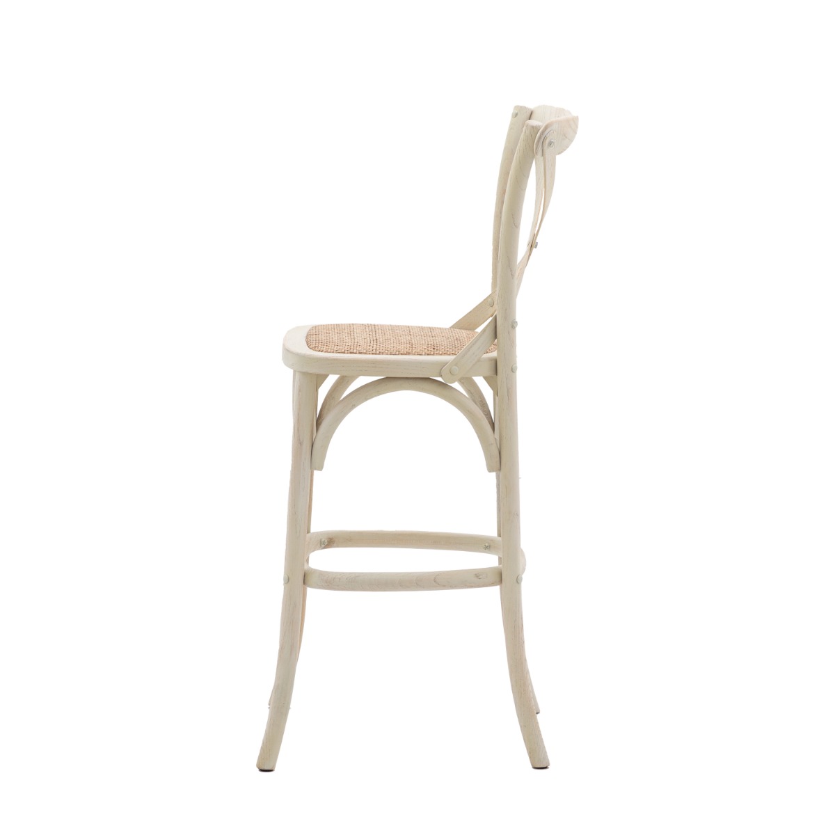 Café Palma White Rattan Stool ( A Pair ) by Hudson Living | Style our Home 