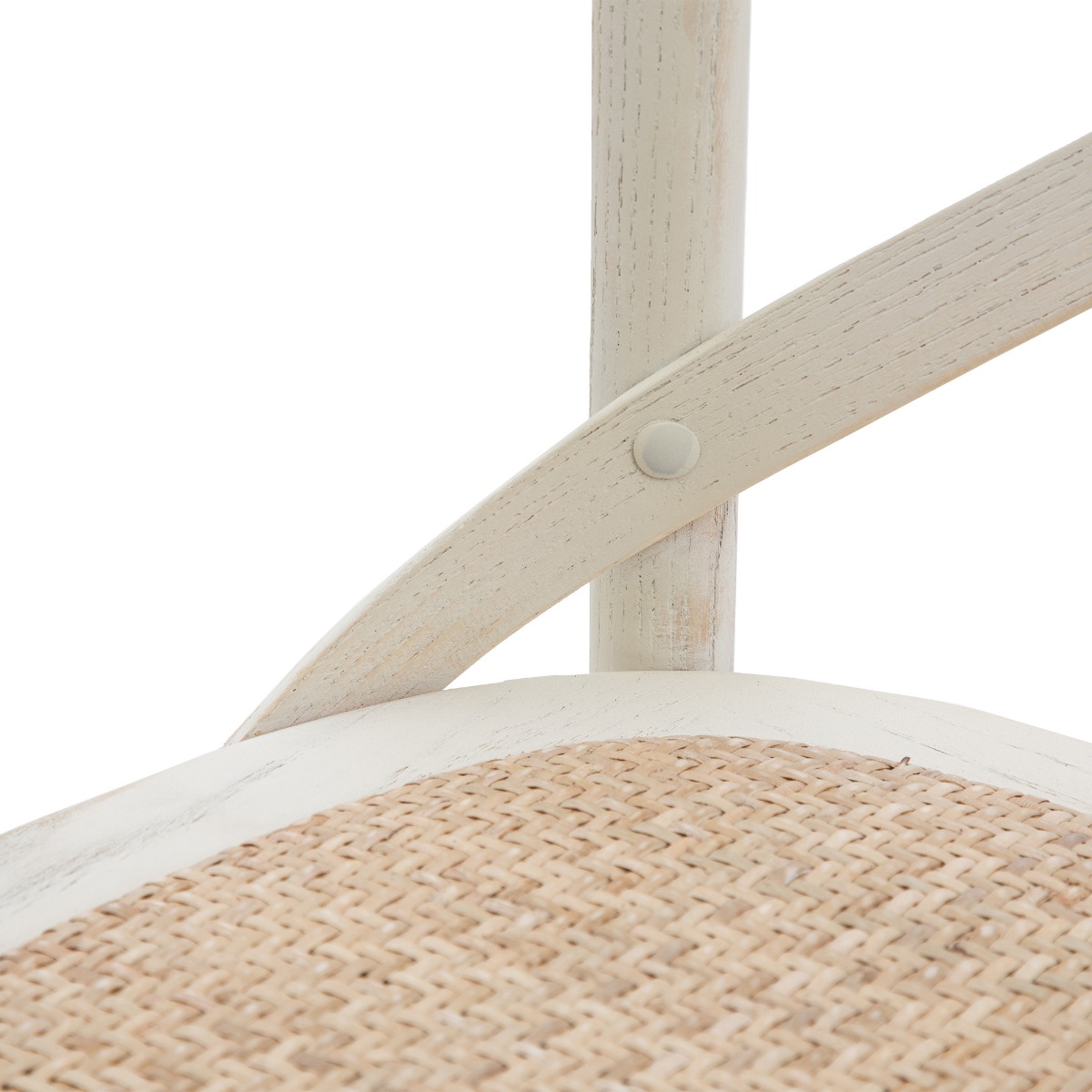 Café Palma White Rattan Stool ( A Pair ) by Hudson Living | Style our Home 