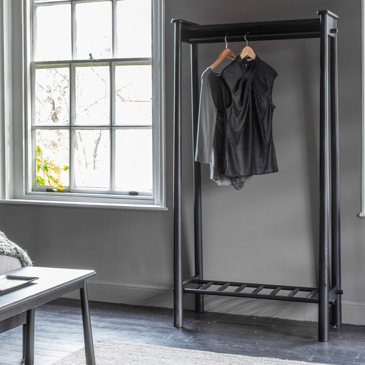 Wycombe Black Open Wardrobe - Style Our Home 