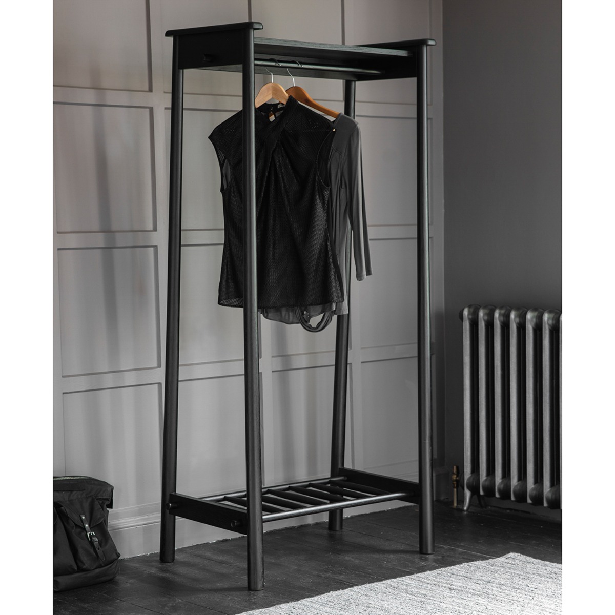 Wycombe Black Open Wardrobe - Style Our Home 
