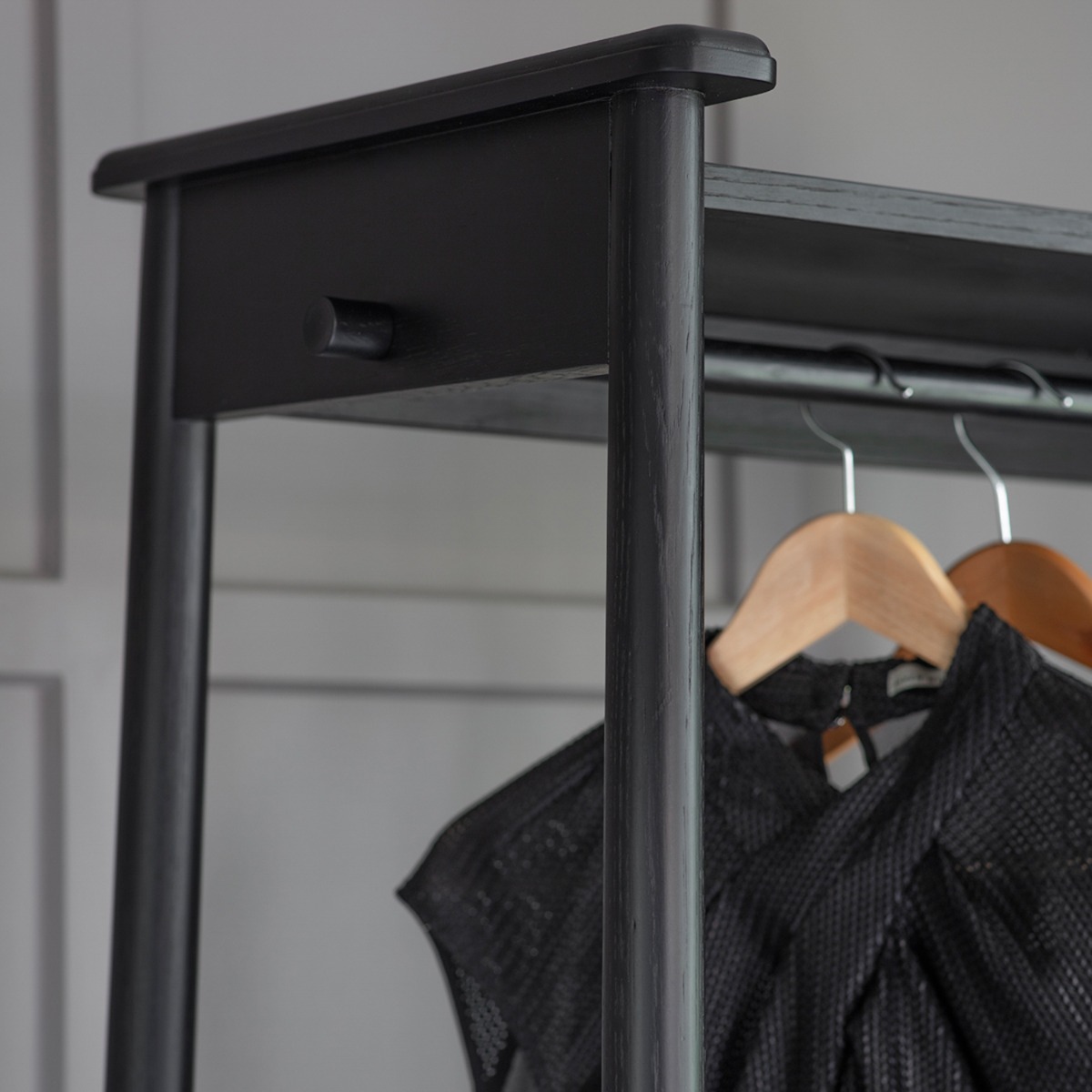 Wycombe Black Open Wardrobe - Style Our Home 