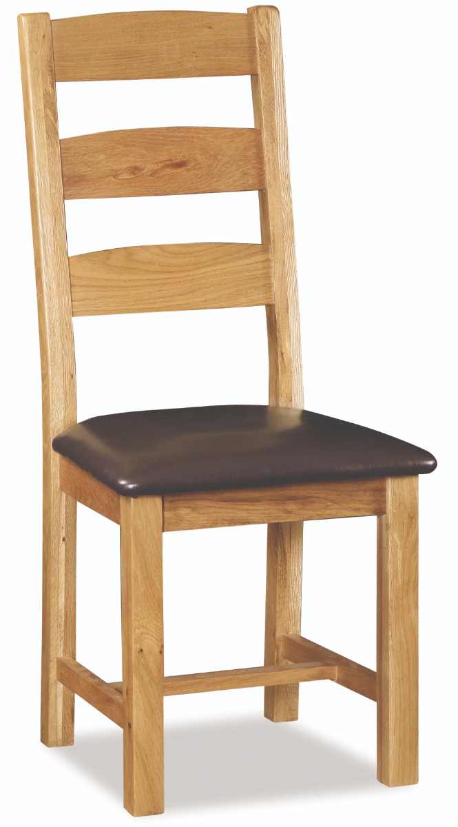 Salisbury Slatted Chair with PU Seat by Condell/Global Home Group | Style Our Home