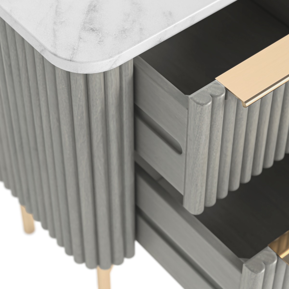Isabella Flutted Narrow Bedside by Condell/Global Home Group | Style Our Home