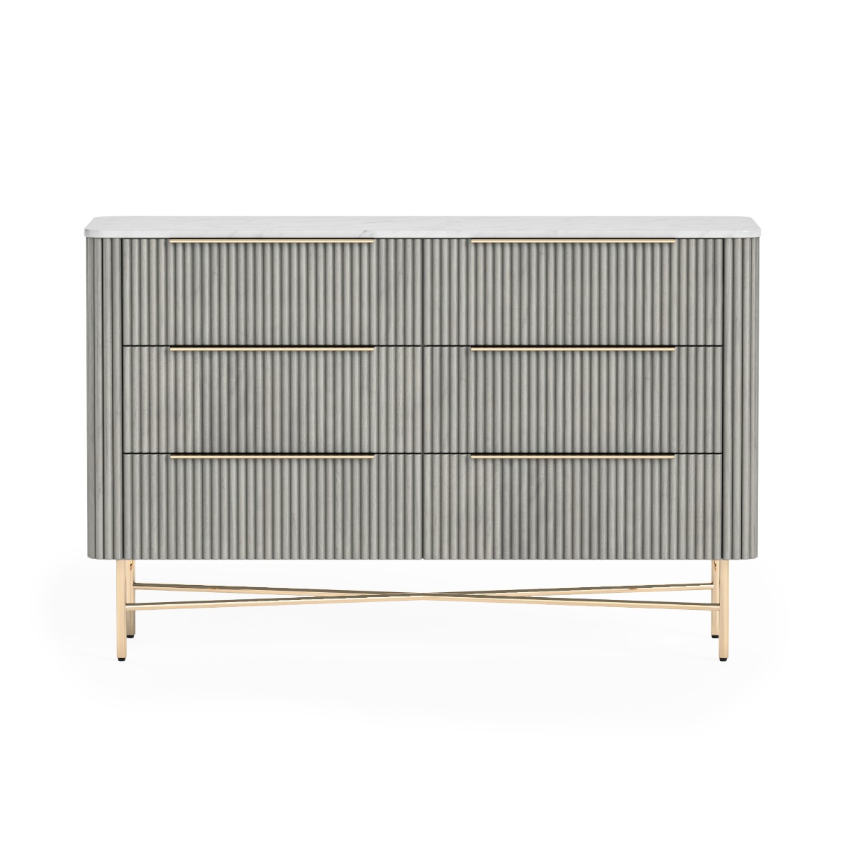 Isabella Flutted 6 Drawer Chest by Condell/Global Home Group | Style Our Home