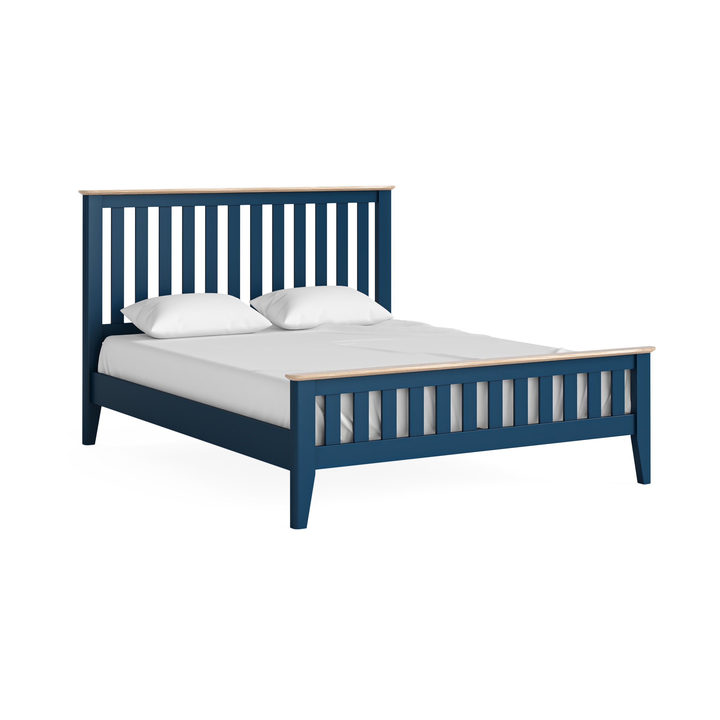 Marlow Navy Slatted 5' Bed by Corndell/Global Home Group  | Style Our Home