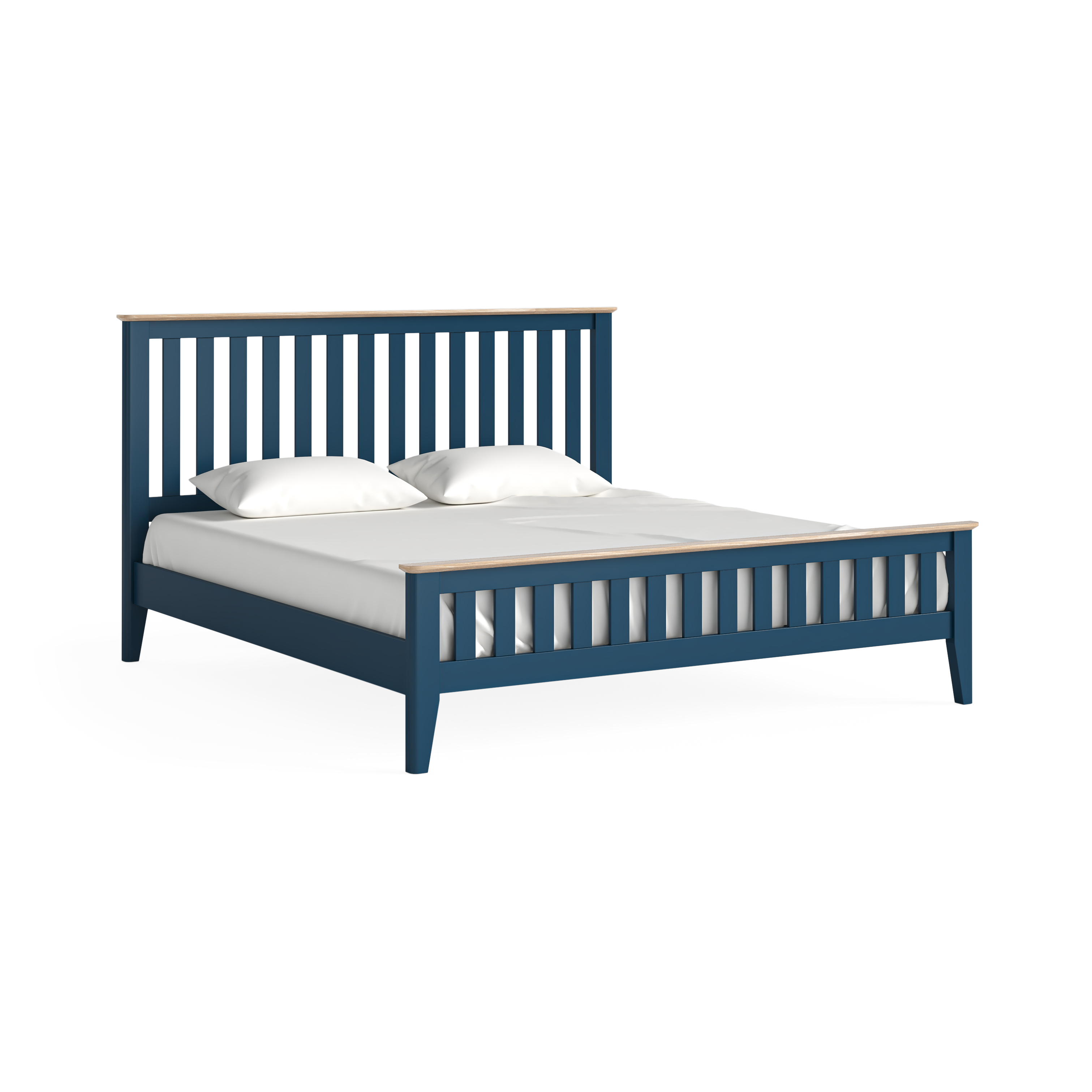 Marlow Navy Slatted 6' Bed by Corndell/Global Home Group  | Style Our Home