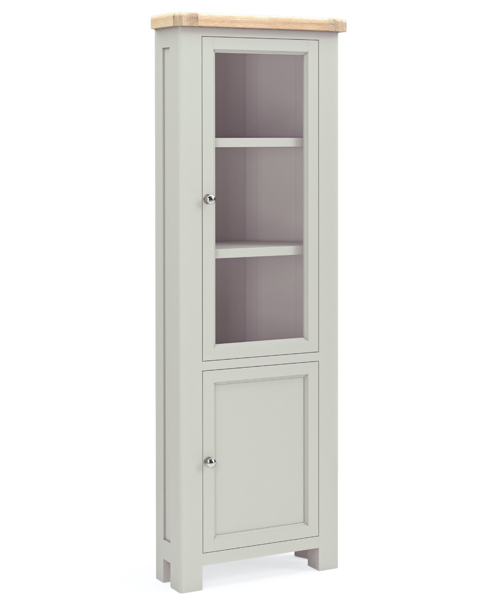 Salcombe Grey Corner Display Cabinet By  Corndell / Global Home Group | Style Our Home