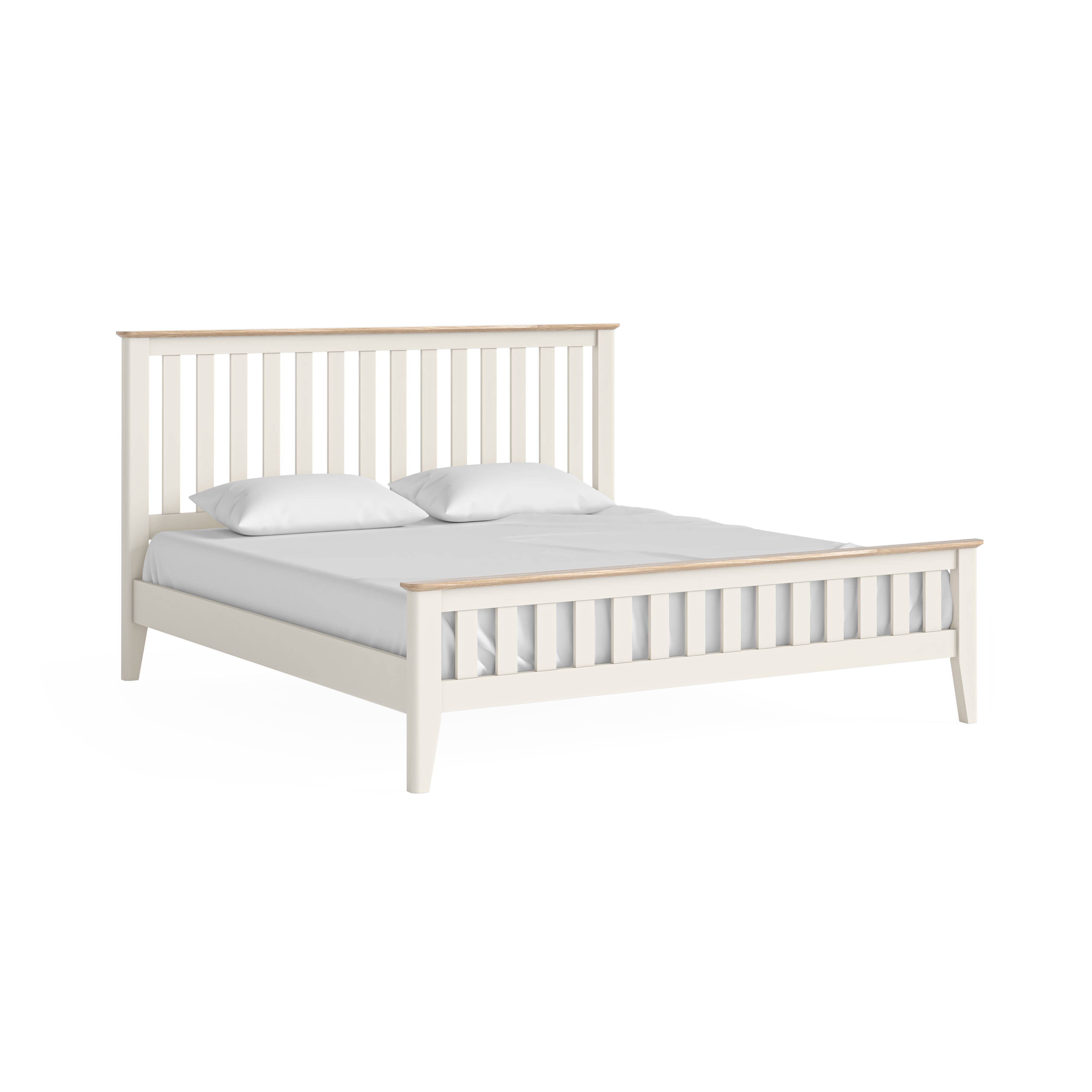 Marlow Coconut Milk Slatted 6' Bed by Corndell/Global Home Group  | Style Our Home