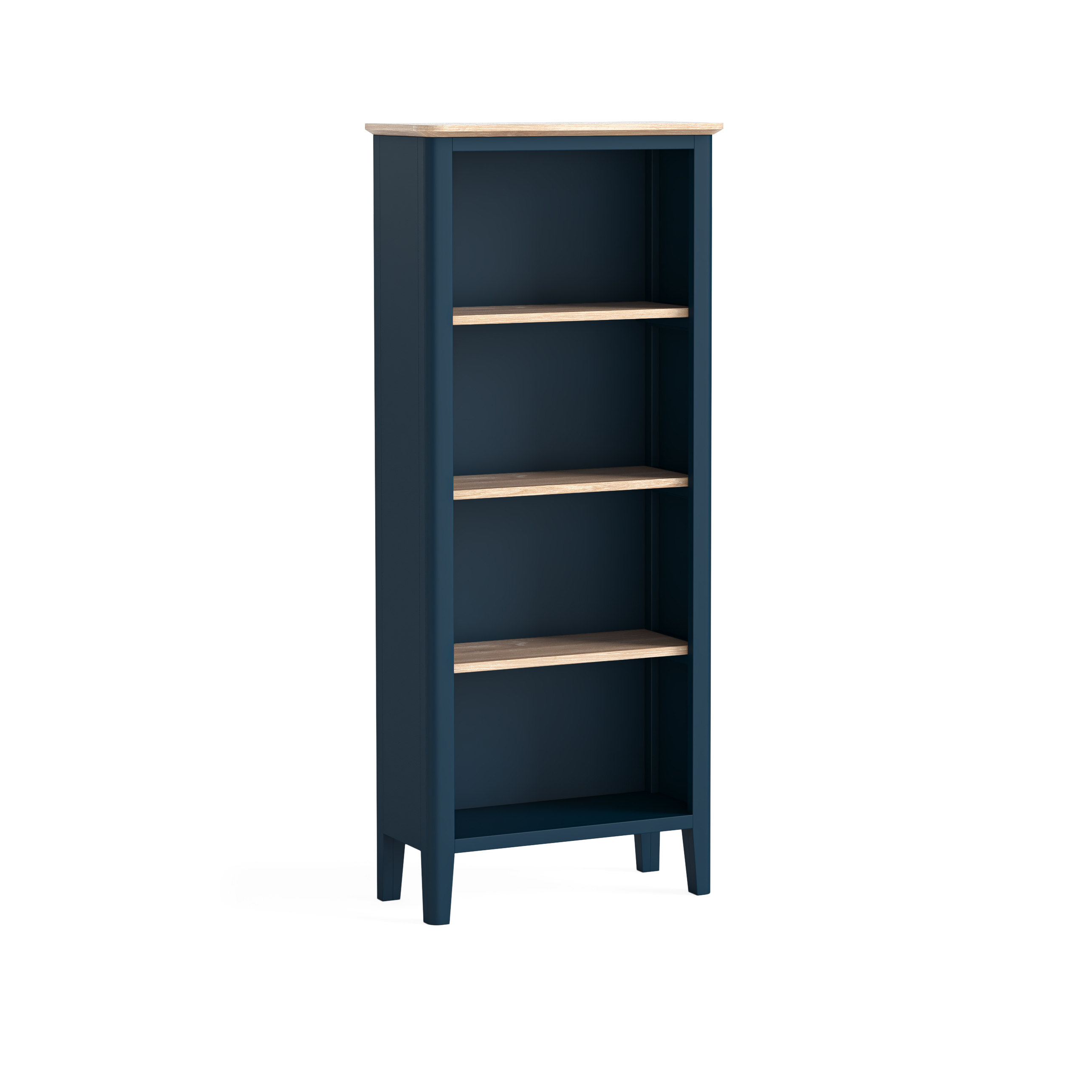 Marlow Navy Slim Bookcase by Corndell/Global Home Group  | Style Our Home