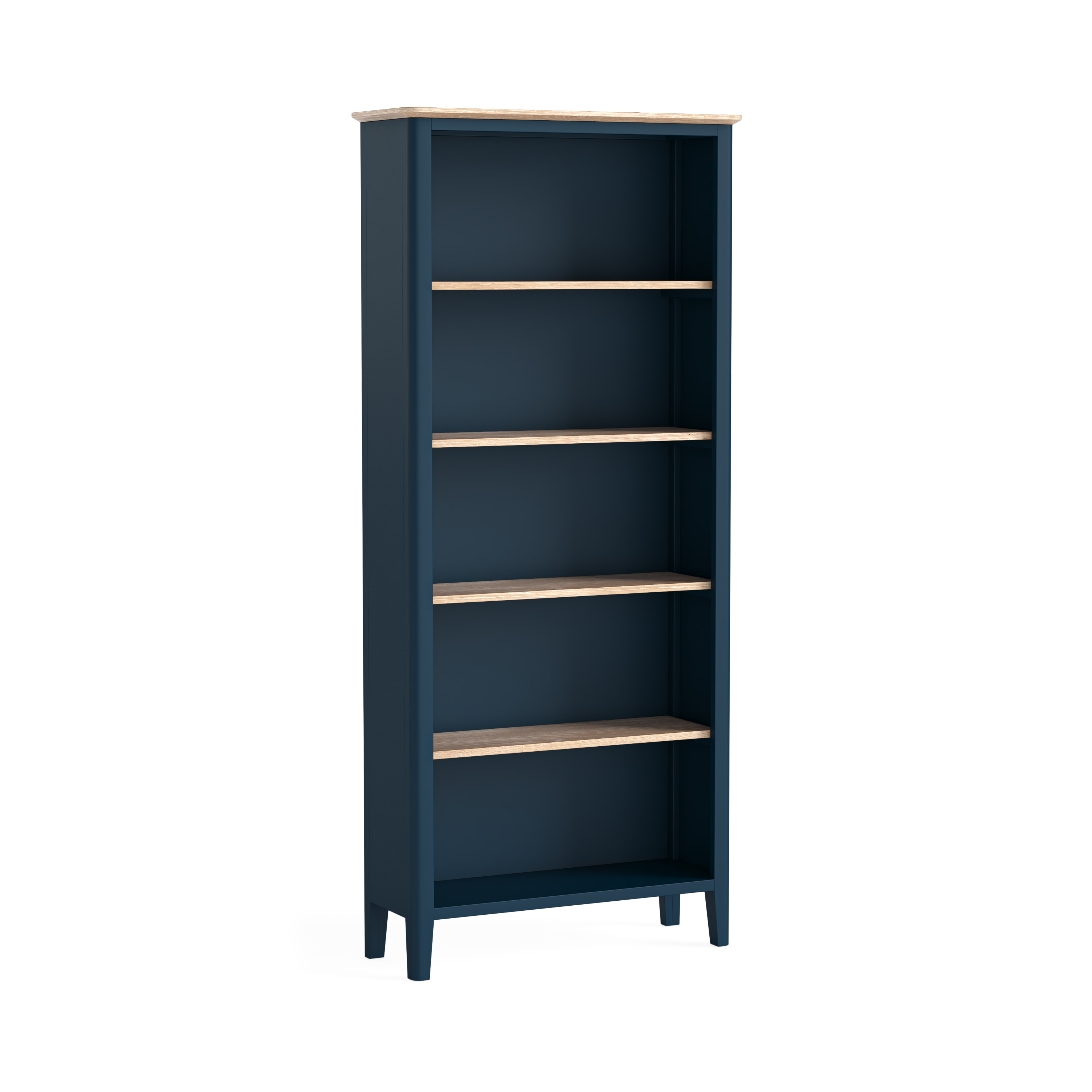 Marlow Navy Large Bookcase by Corndell/Global Home Group  | Style Our Home