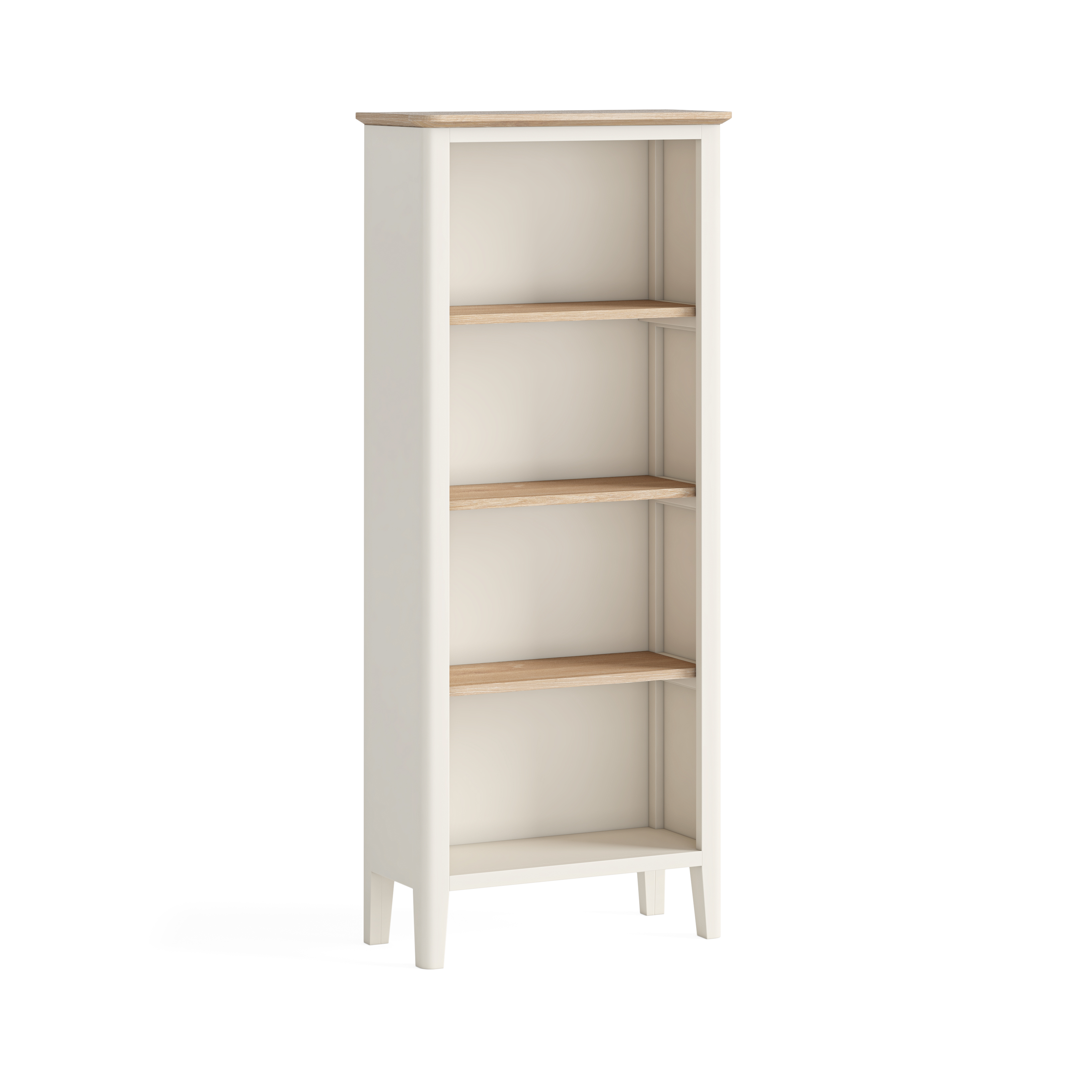 Marlow Coconut Milk Slim Bookcase by Corndell/Global Home Group  | Style Our Home