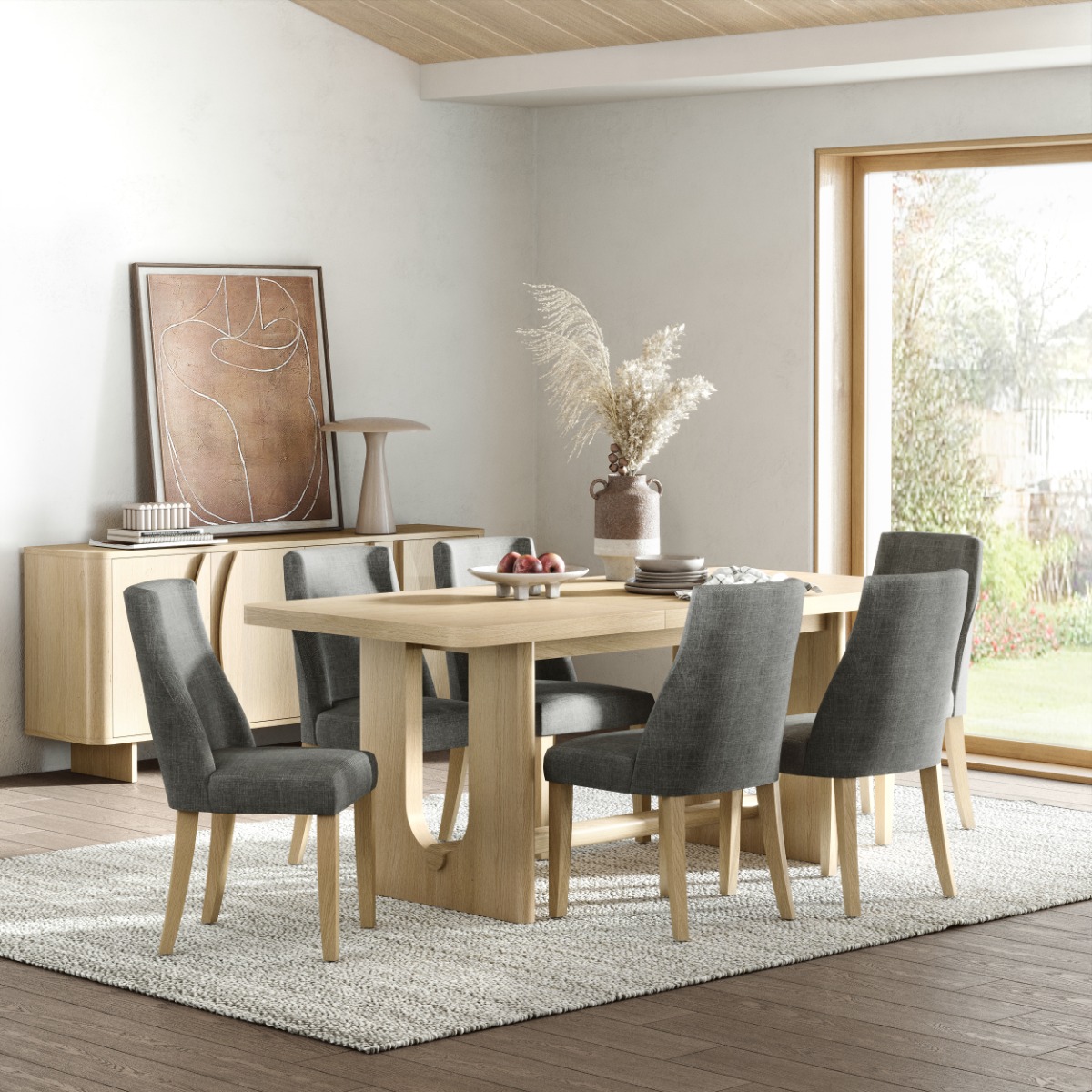 Cara Upholstered Charcoal Dining Chair (2pk) by Condell/Global Home Group | Style Our Home