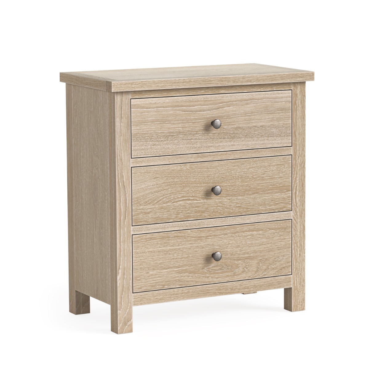 Modern Country Oak White Wash 3 Drawer Chest by Condell/Global Home Group | Style Our Home