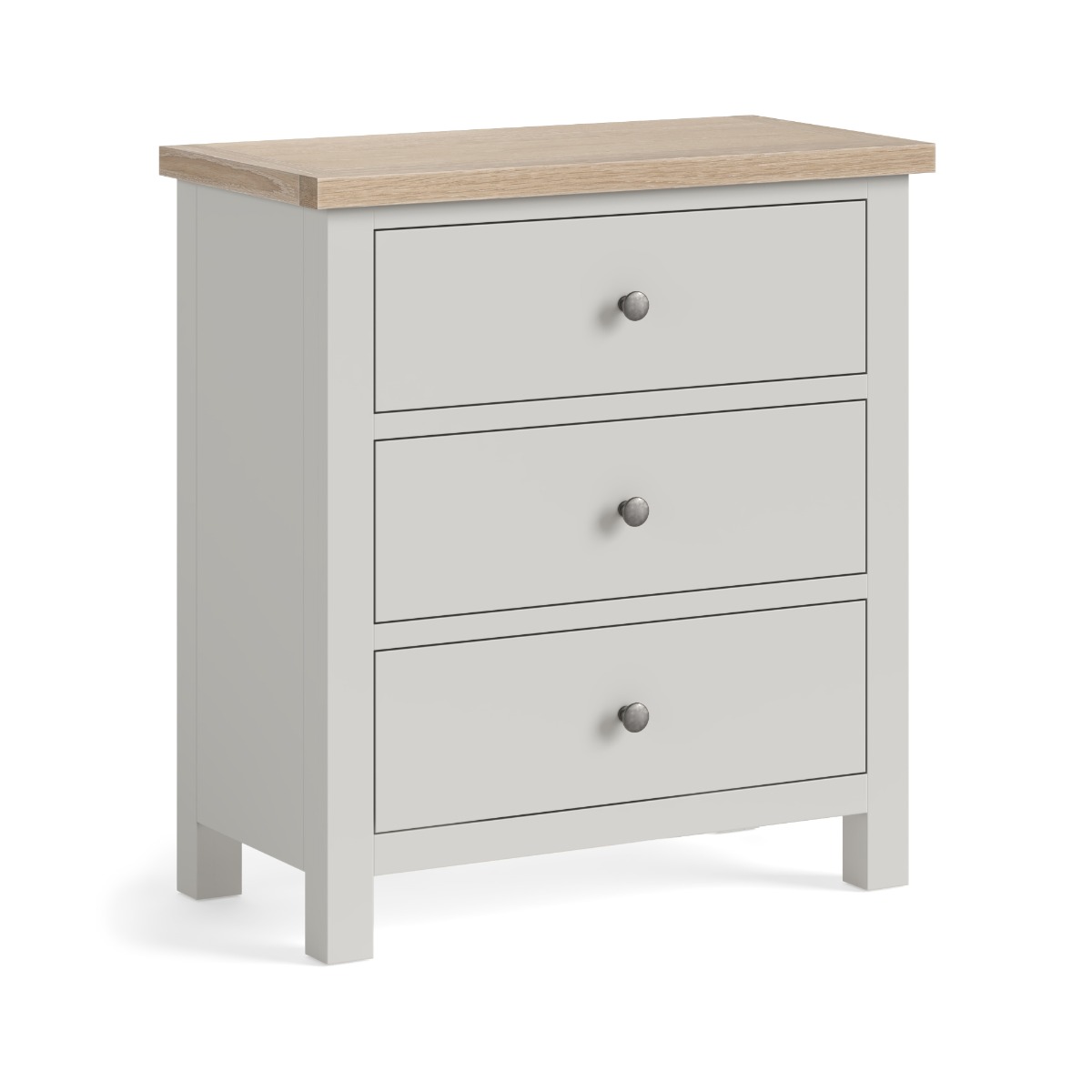 Modern Country Light Grey 3 Drawer Chest by Condell/Global Home Group | Style Our Home