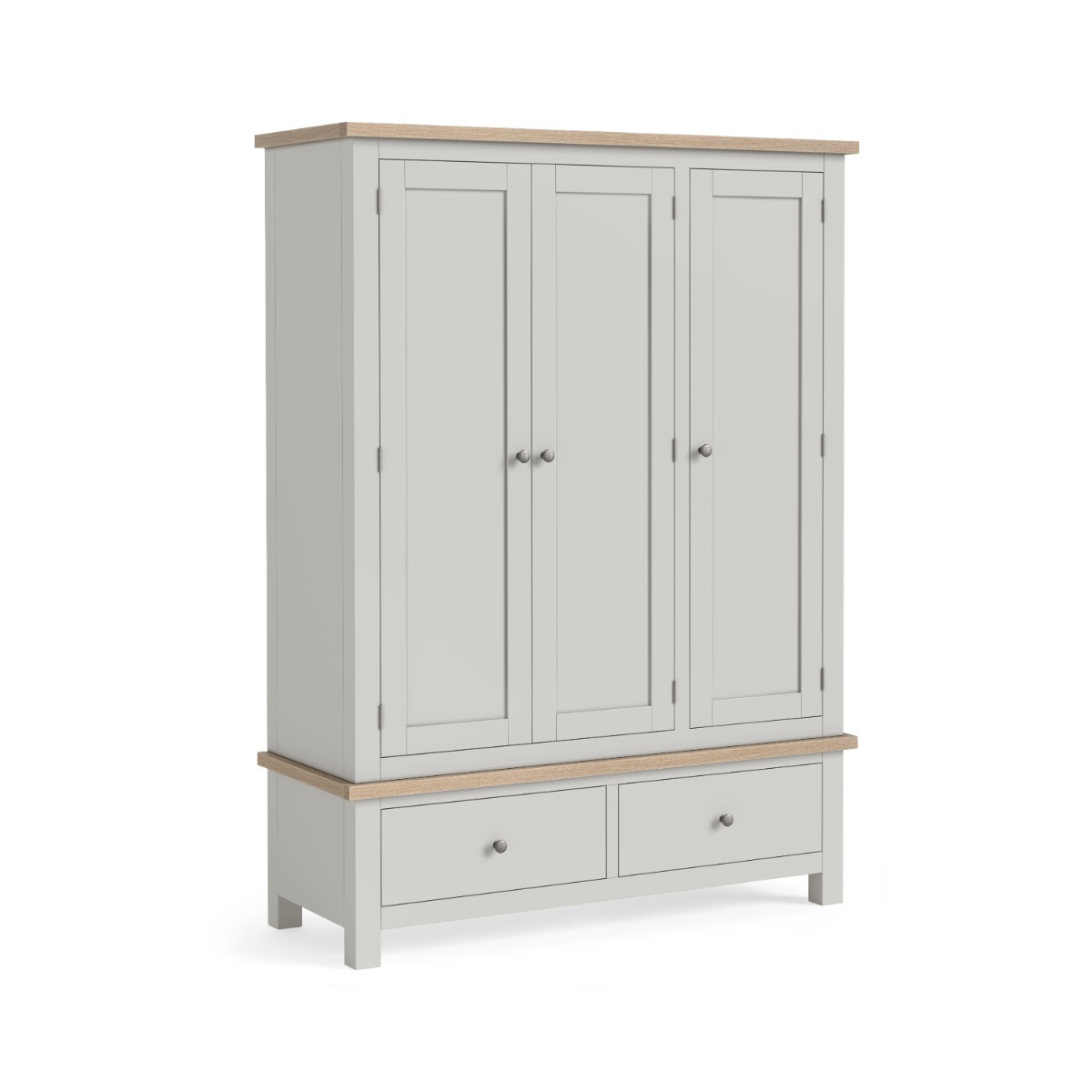 Modern Country Light Grey Triple Wardrobe by Condell/Global Home Group | Style Our Home